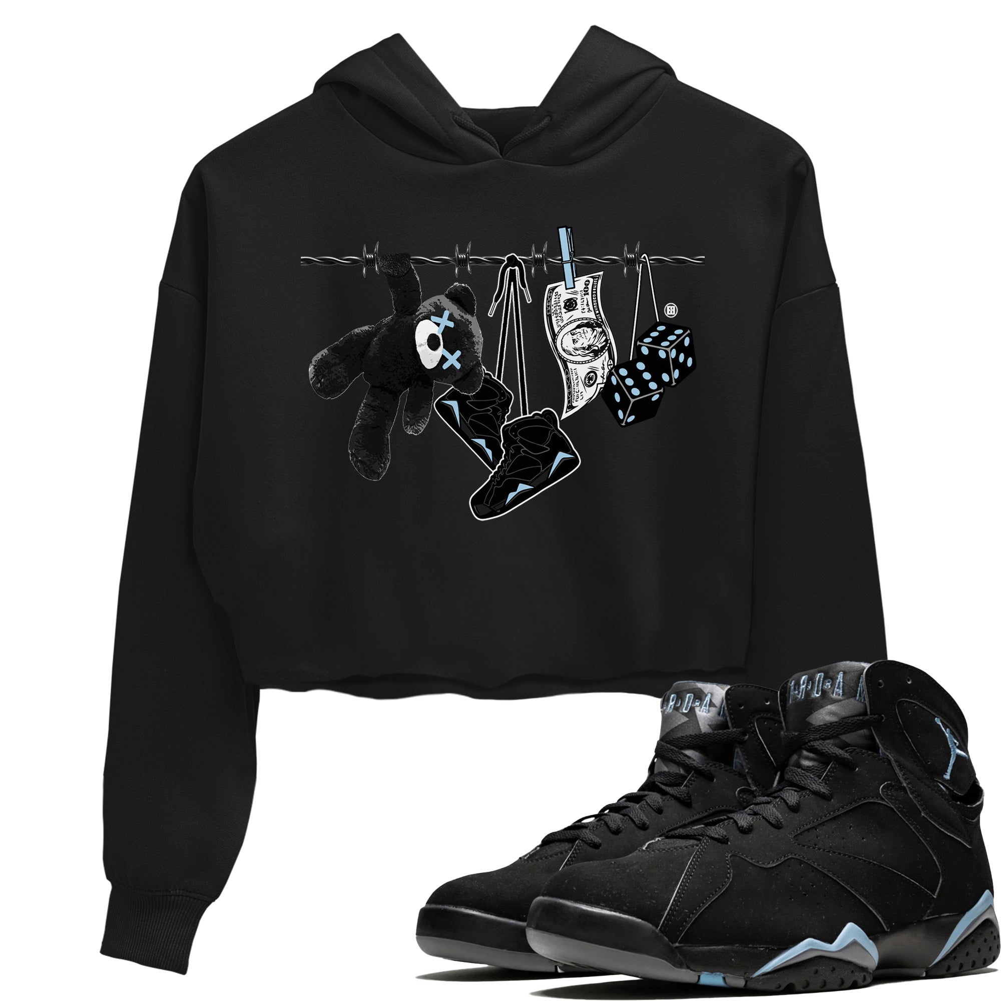 Clothesline Women's Tops - Air Jordan 7 Chambray