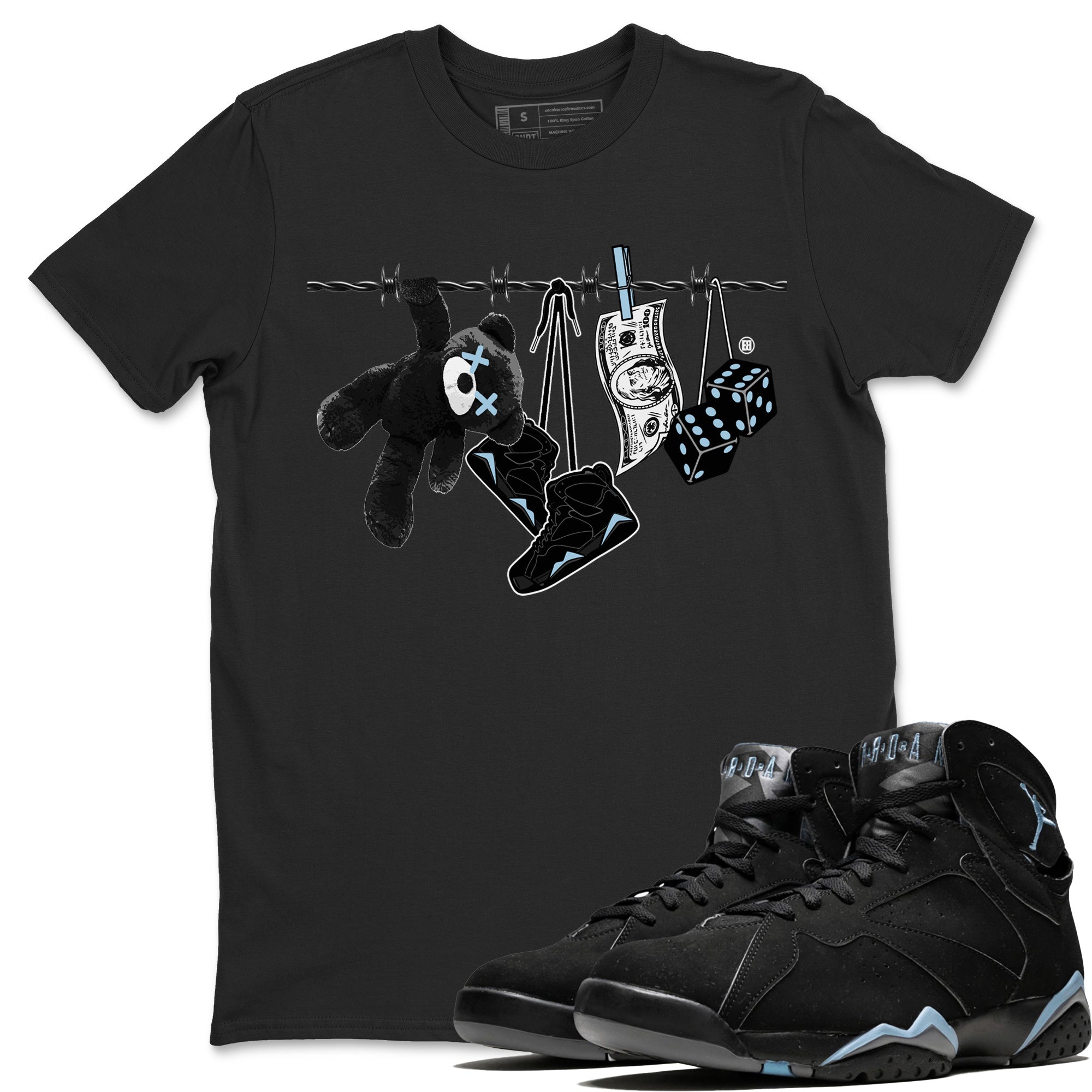 Clothesline Unisex Tops - Air Jordan 7 Chambray