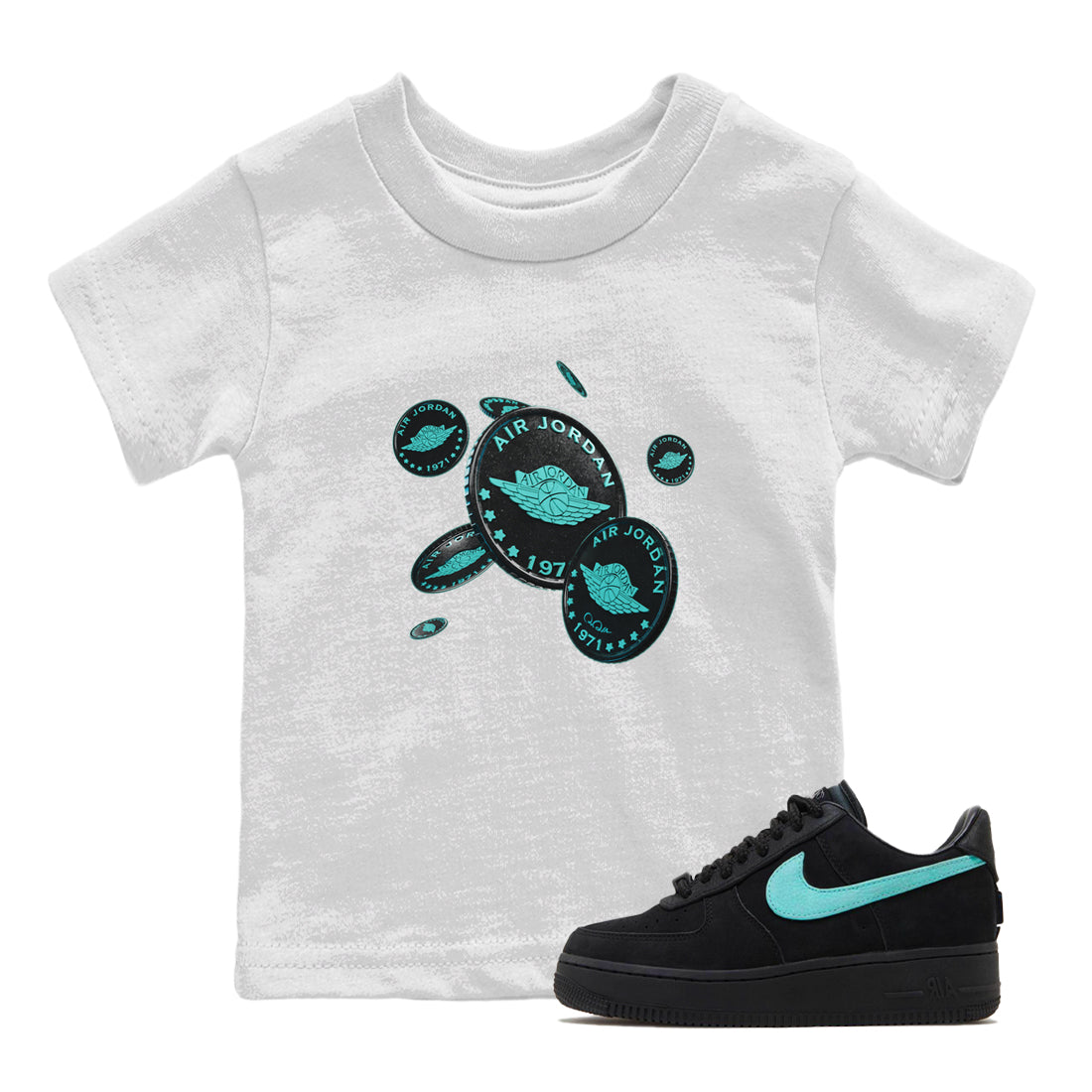 Coin Drop Kids Tops - Air Force 1 Tiffany