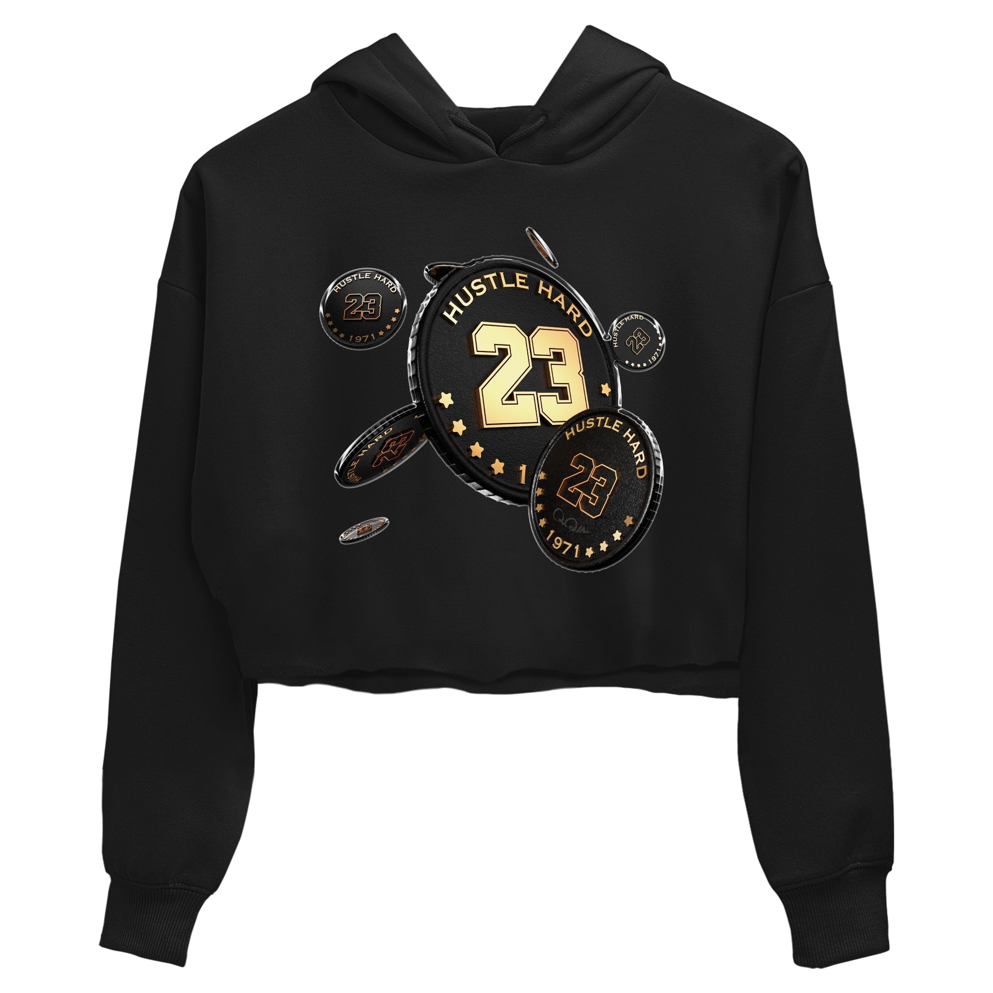 Coin Drop snkmatch Women's Top - Air Jordan 1 Black Metallic Gold