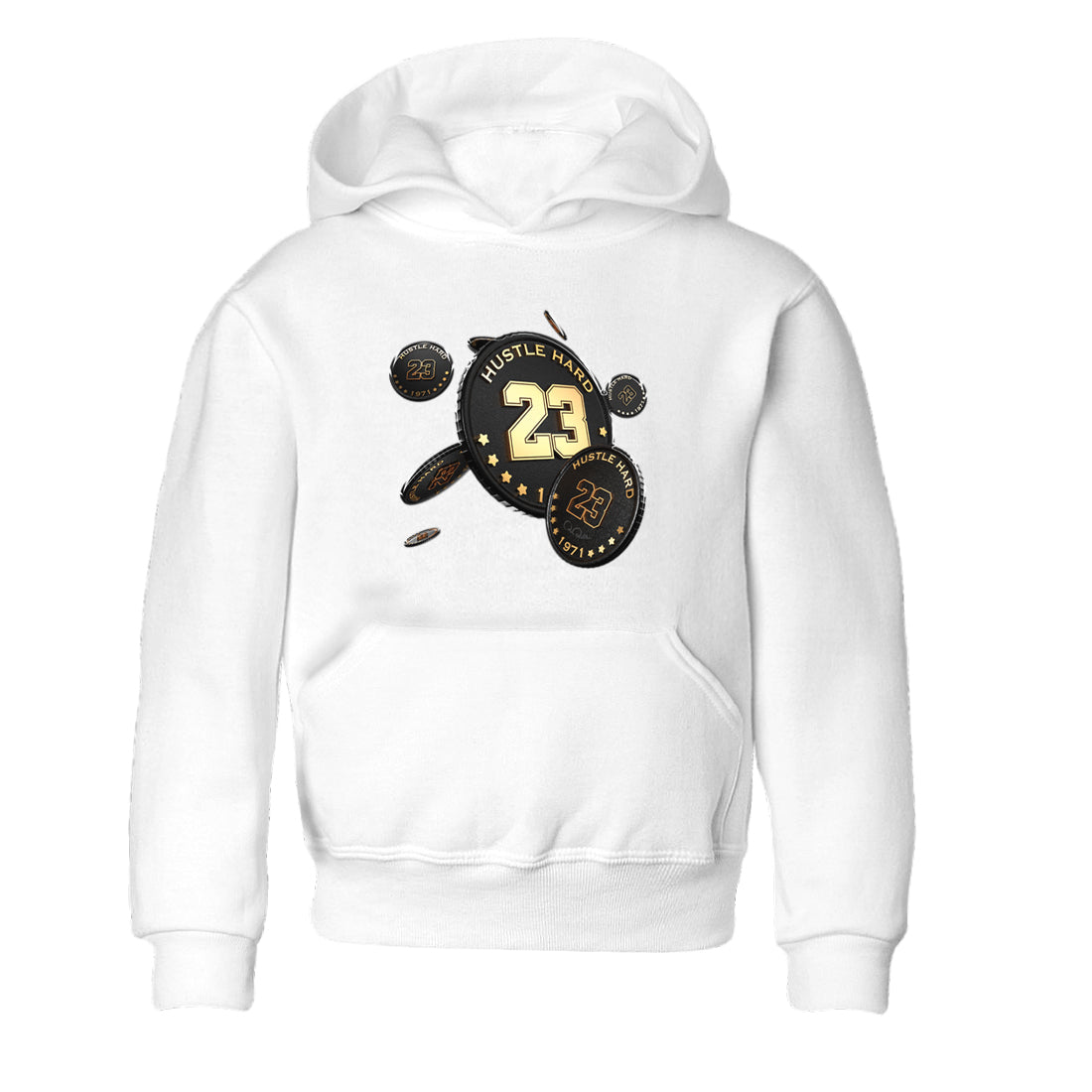 Coin Drop snkmatch Tees Kids - Air Jordan 1 Black Metallic Gold