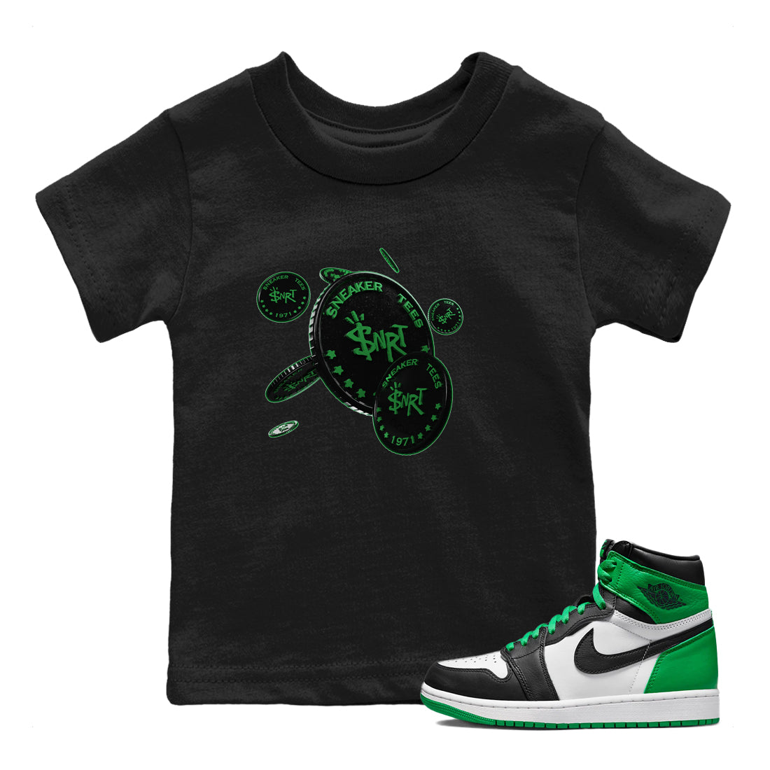 Coin Drop Kids Tops - Air Jordan 1 Celtics