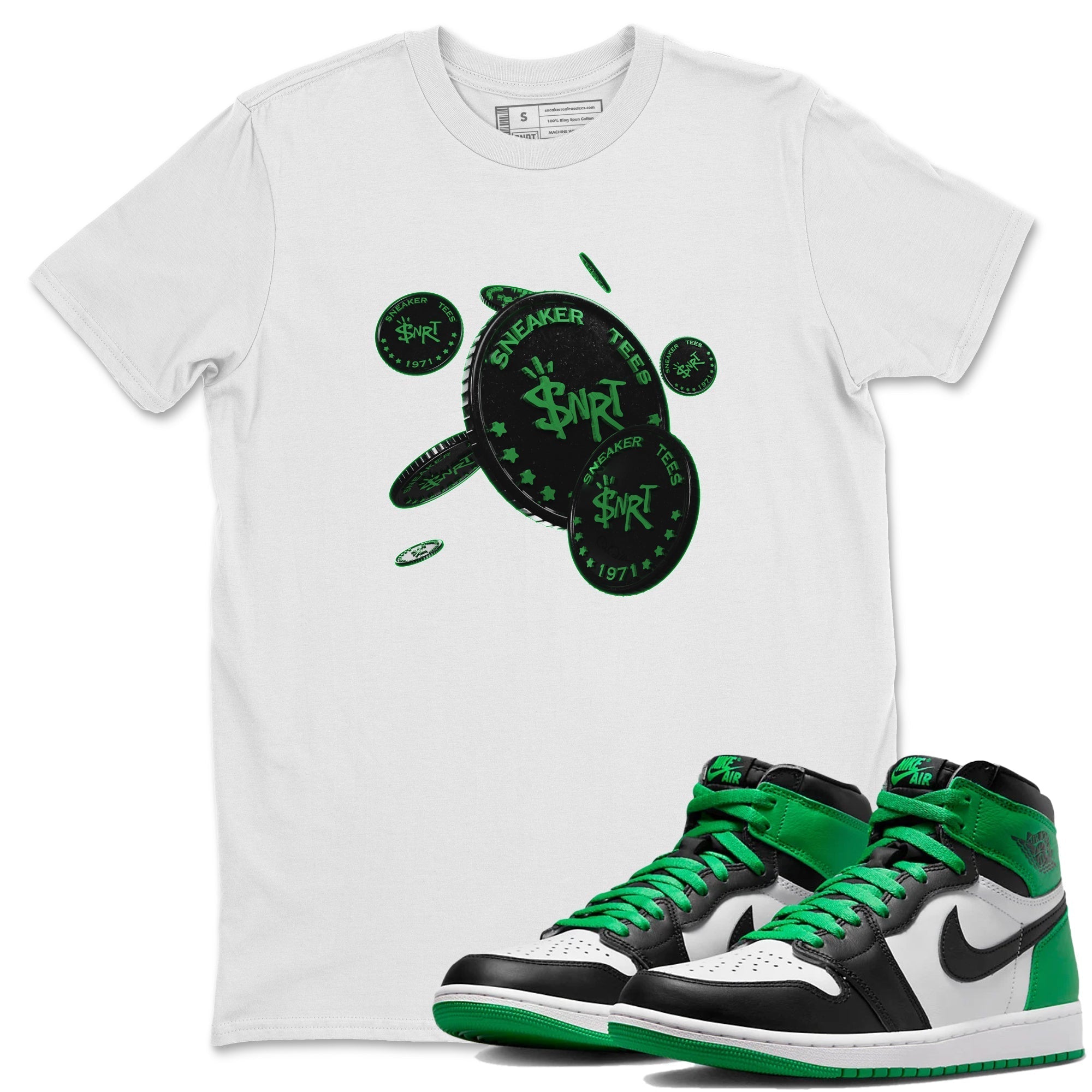 Coin Drop Unisex Tops - Air Jordan 1 Celtics