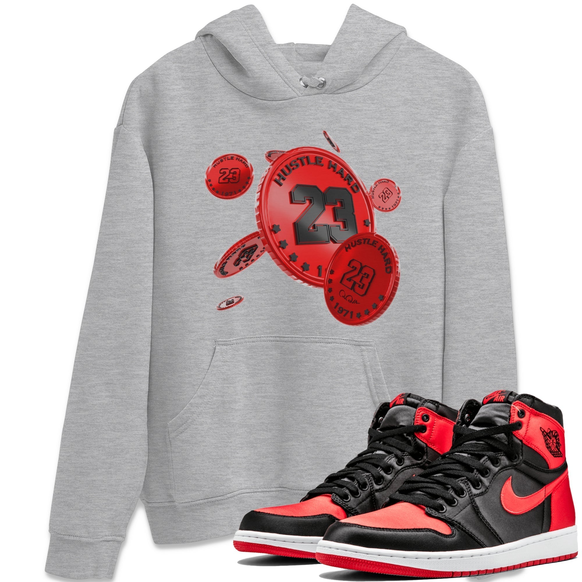 Coin Drop Unisex Tops - Air Jordan 1 Satin Bred