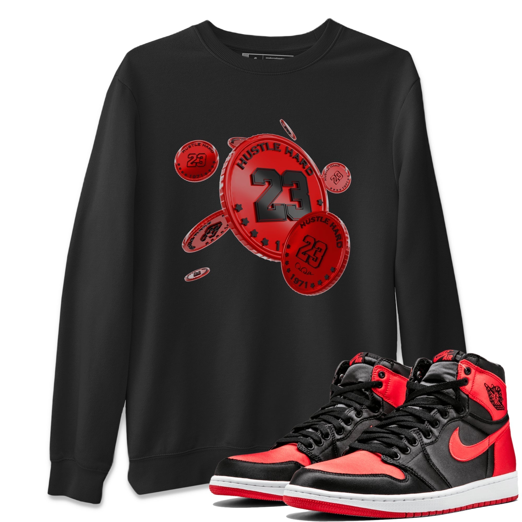 Coin Drop Unisex Tops - Air Jordan 1 Satin Bred