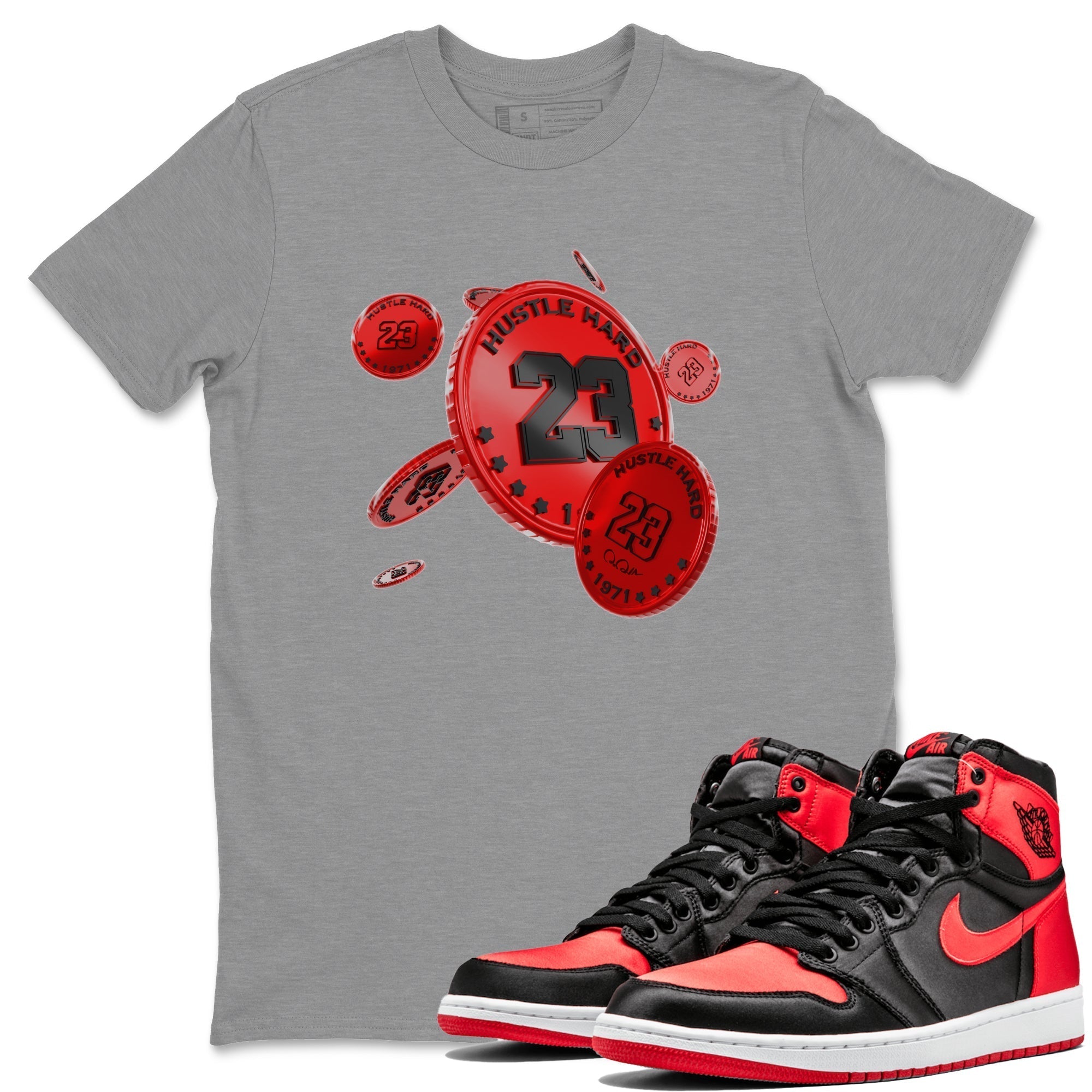 Coin Drop Unisex Tops - Air Jordan 1 Satin Bred
