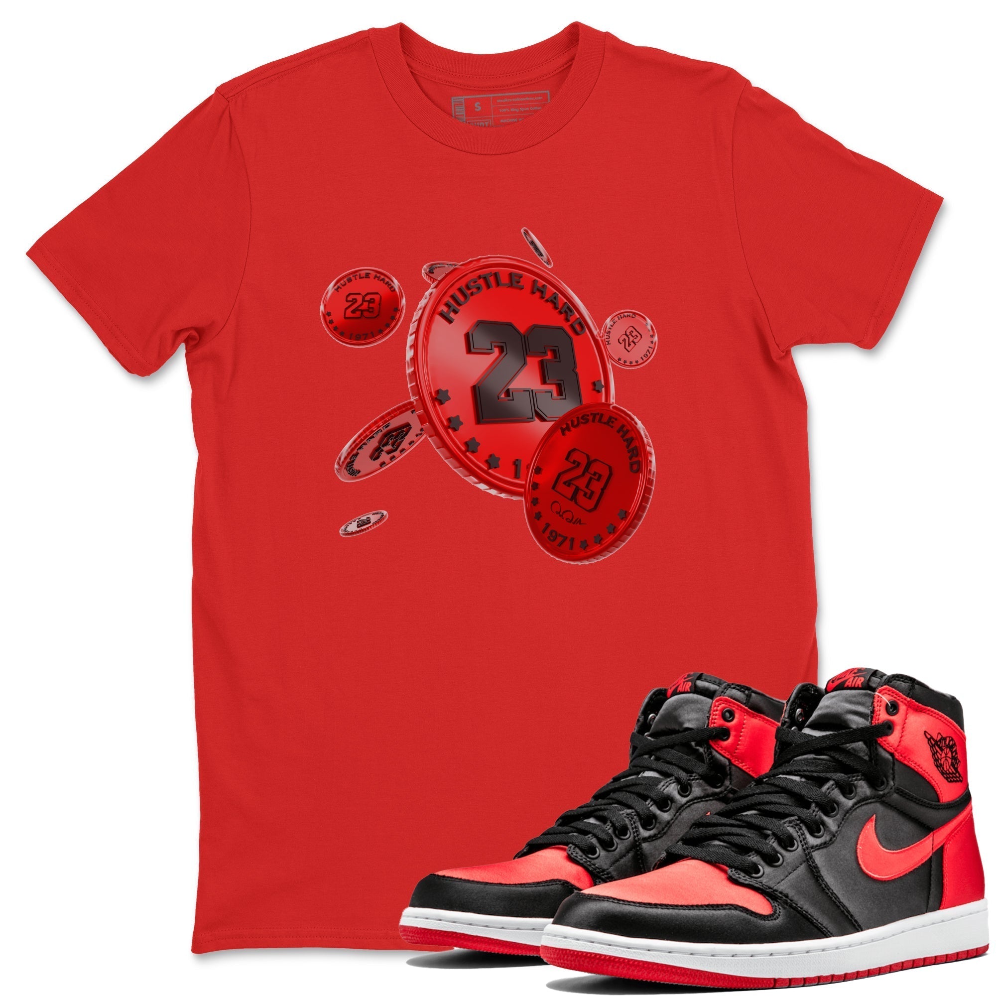 Coin Drop Unisex Tops - Air Jordan 1 Satin Bred