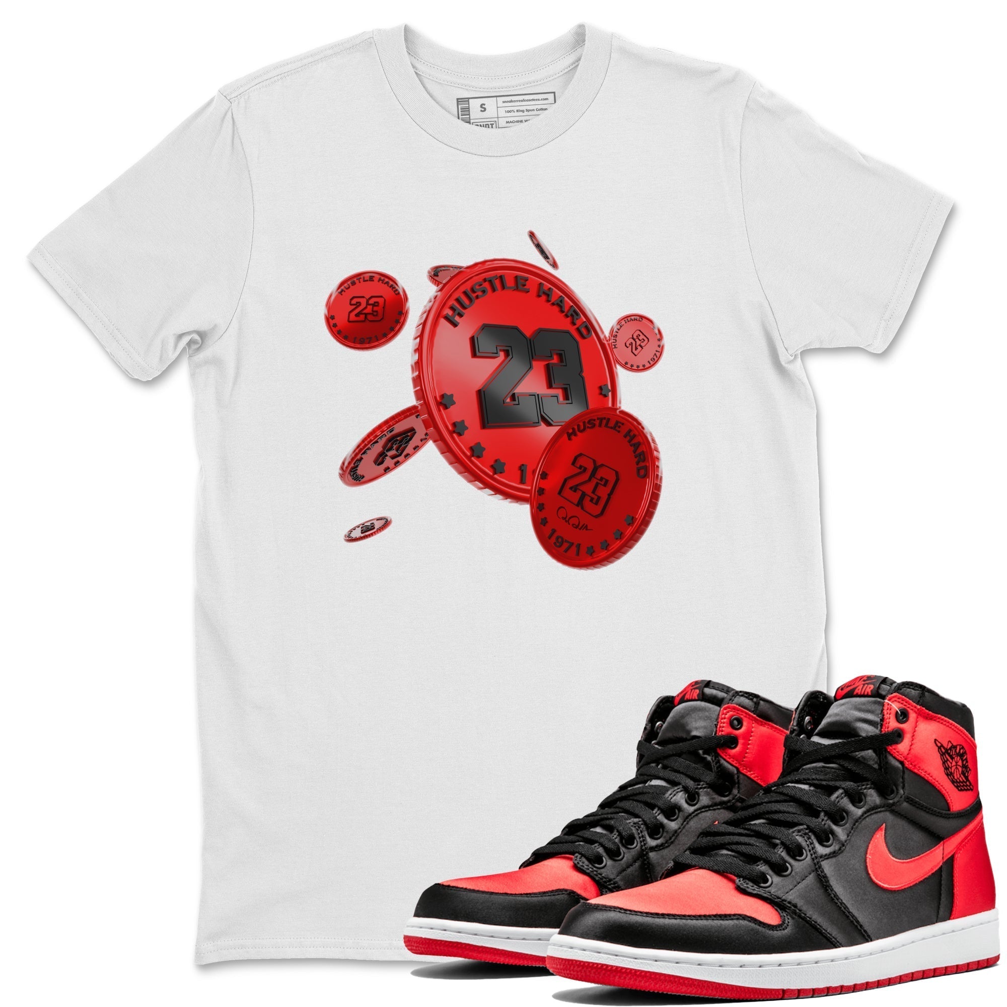 Coin Drop Unisex Tops - Air Jordan 1 Satin Bred