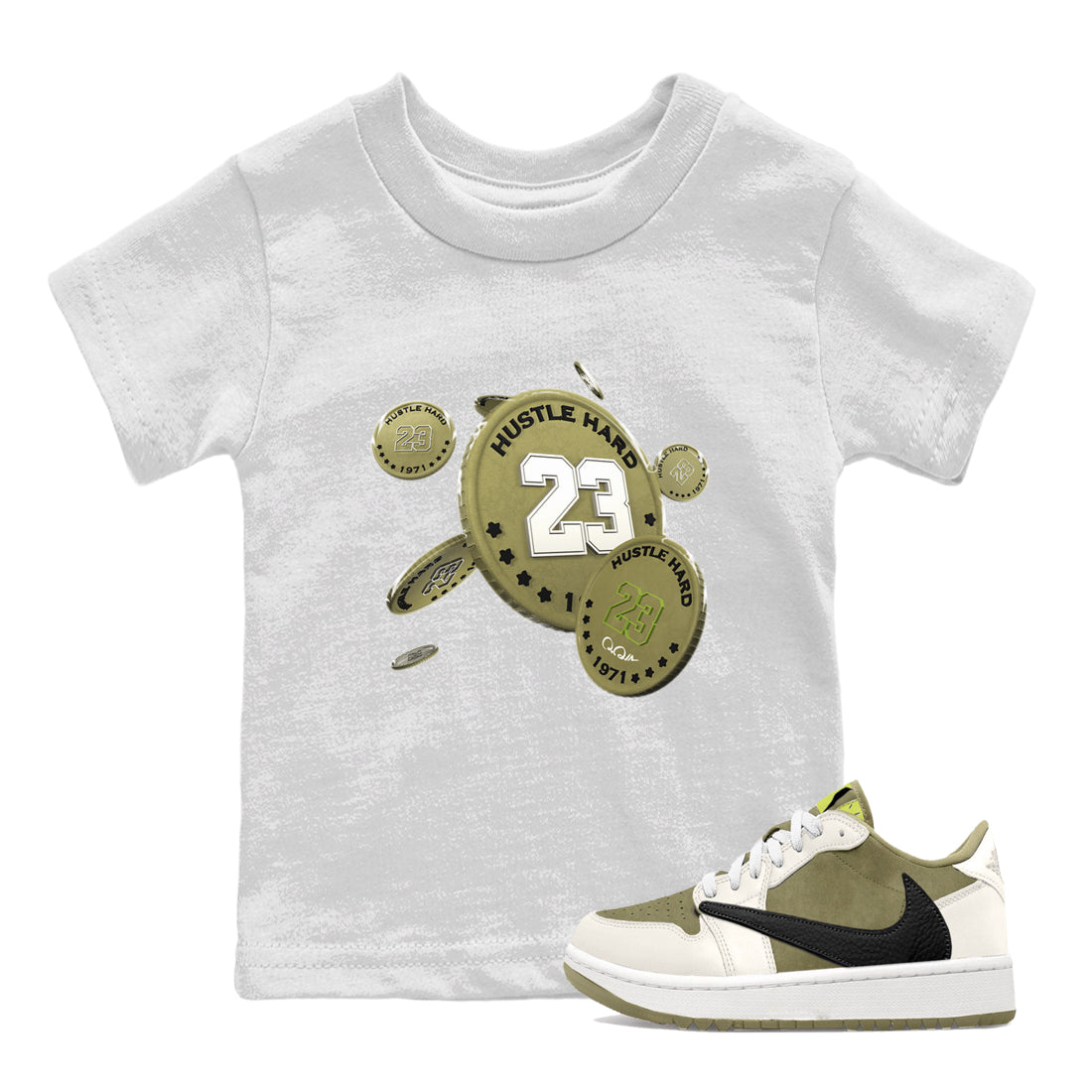 Coin Drop snkmatch Tee Kids - Air Jordan 1 Travis Scott Golf
