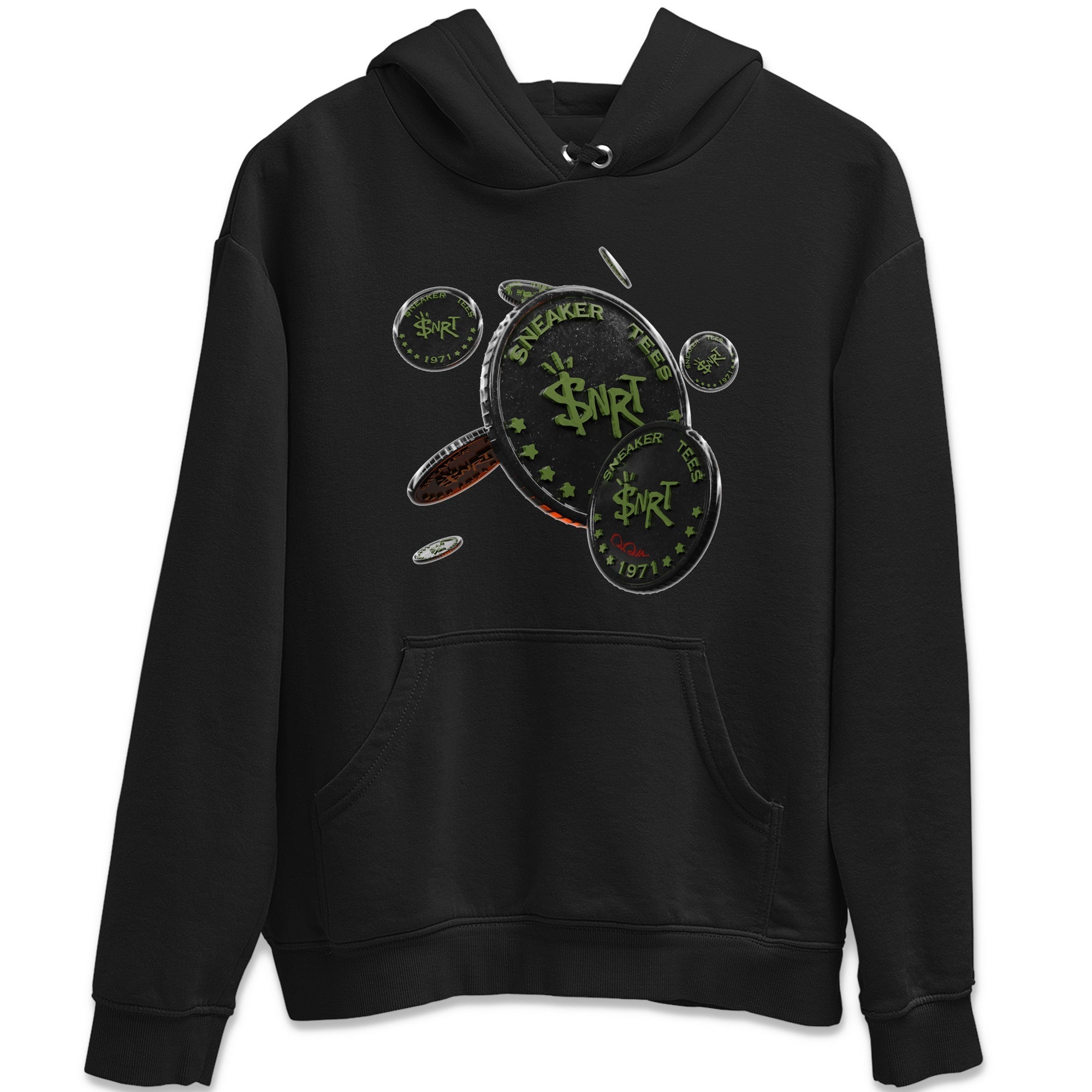 Coin Drop Unisex Tops - Air Jordan 1 Travis Scott Olive