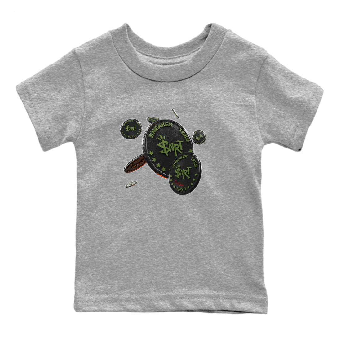 Coin Drop Kids Tops - Air Jordan 1 Travis Scott Olive