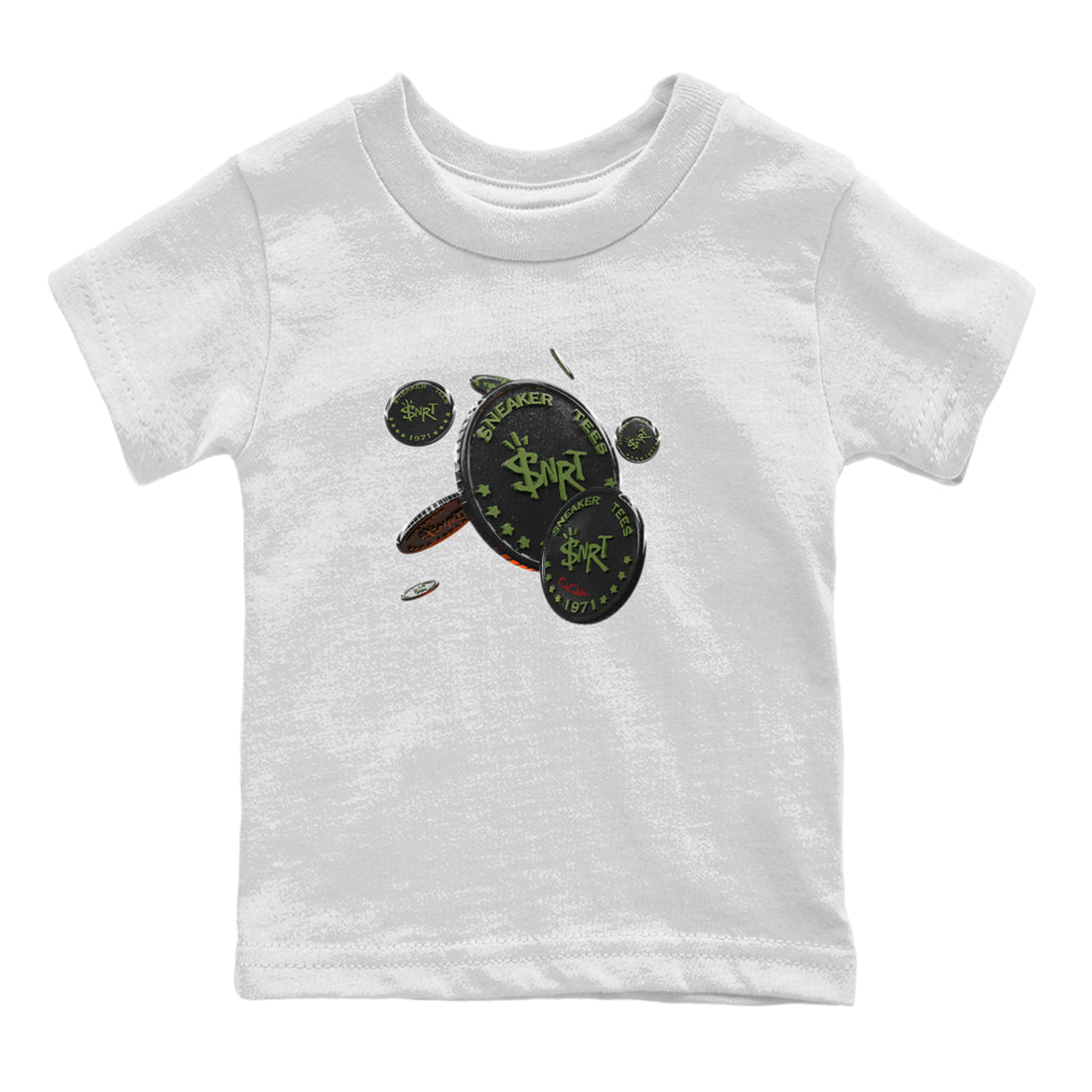 Coin Drop Kids Tops - Air Jordan 1 Travis Scott Olive