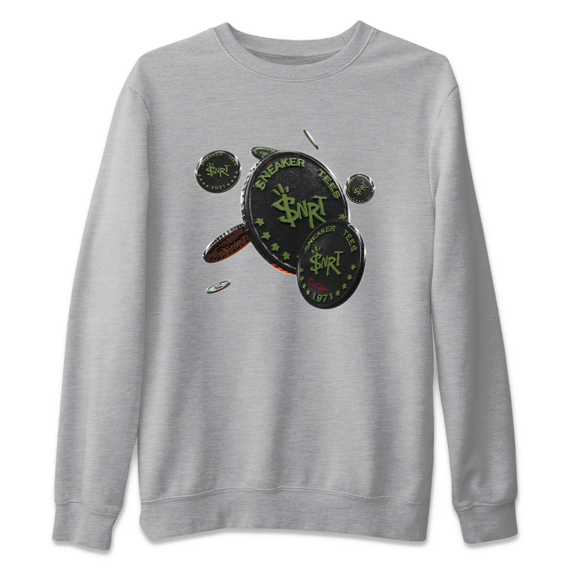 Coin Drop Unisex Tops - Air Jordan 1 Travis Scott Olive