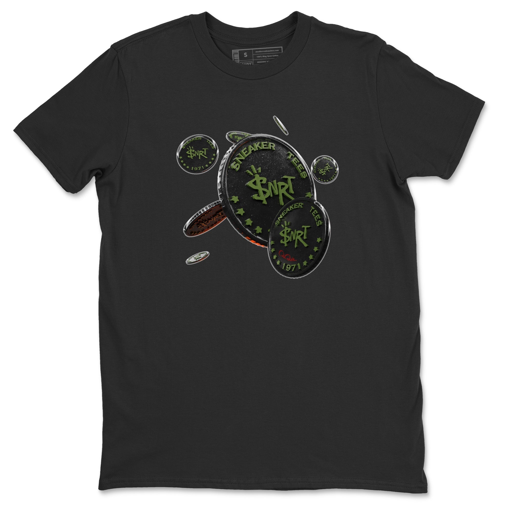 Coin Drop Unisex Tops - Air Jordan 1 Travis Scott Olive