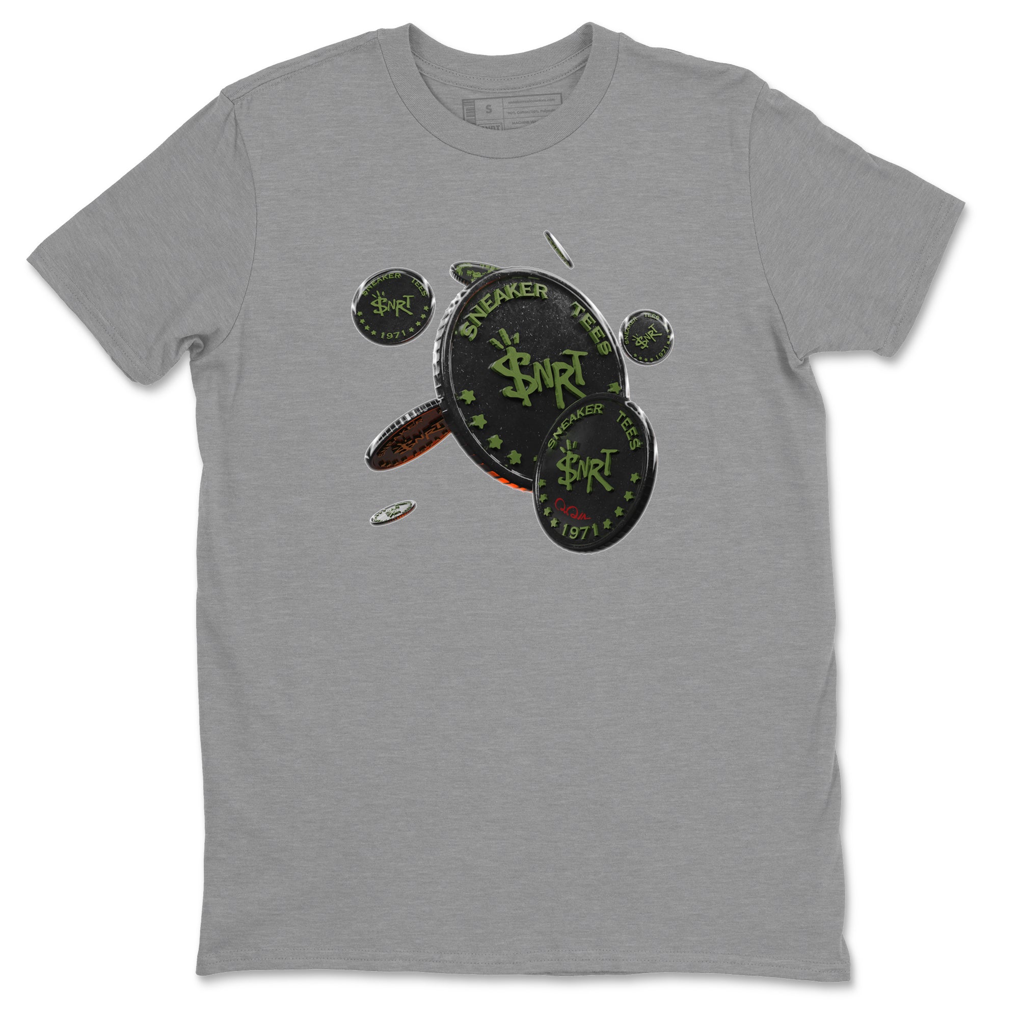 Coin Drop Unisex Tops - Air Jordan 1 Travis Scott Olive