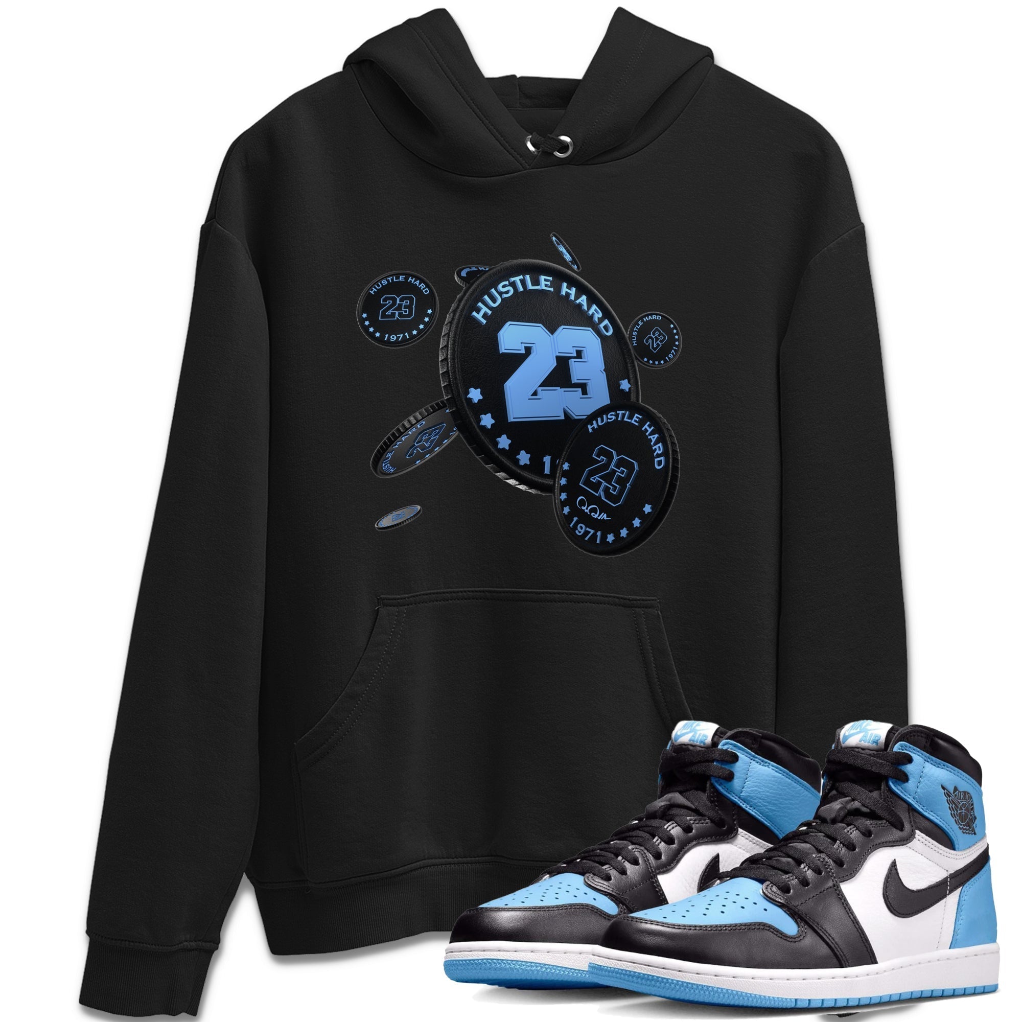 Coin Drop Unisex Tops - Air Jordan 1 UNC Toe