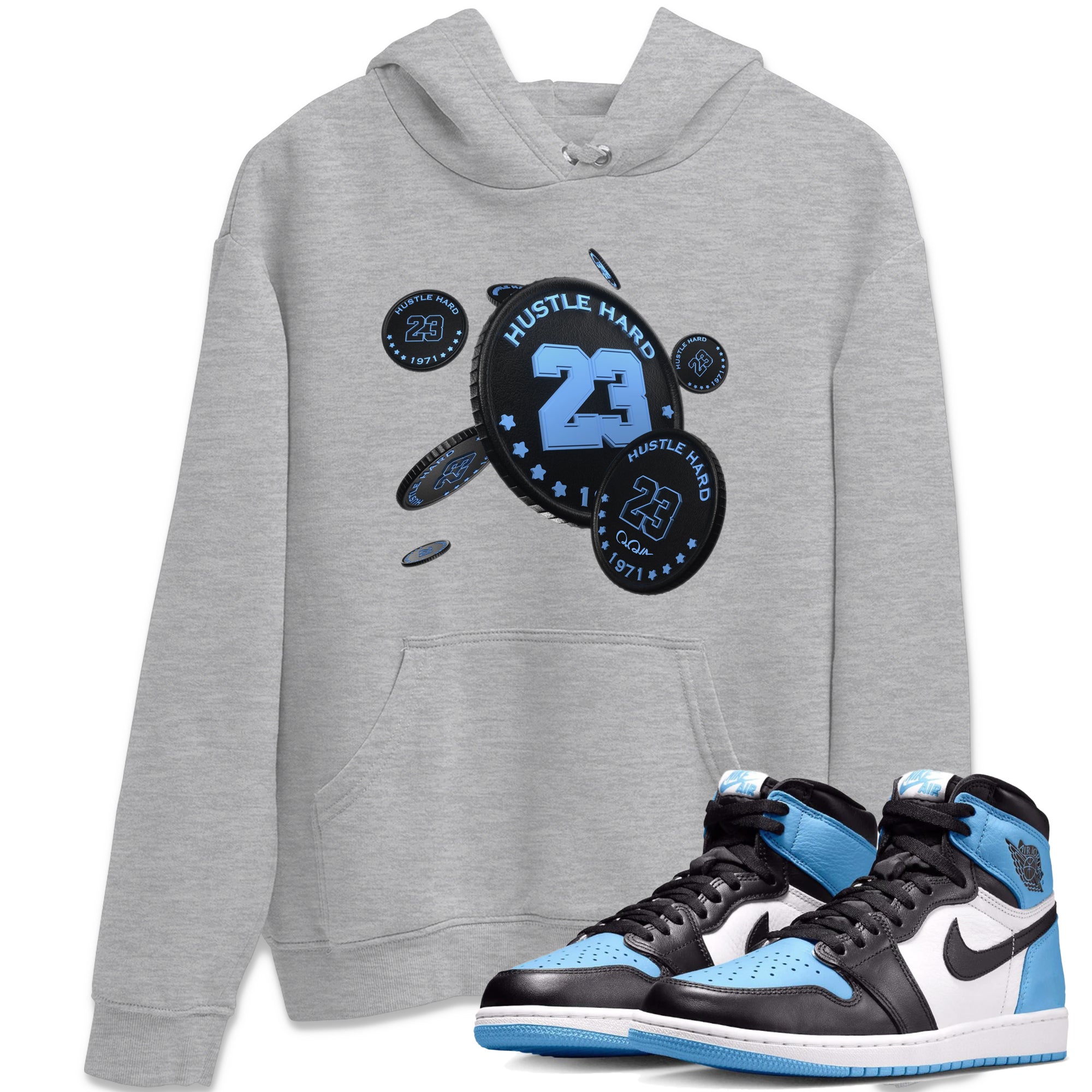 Coin Drop Unisex Tops - Air Jordan 1 UNC Toe