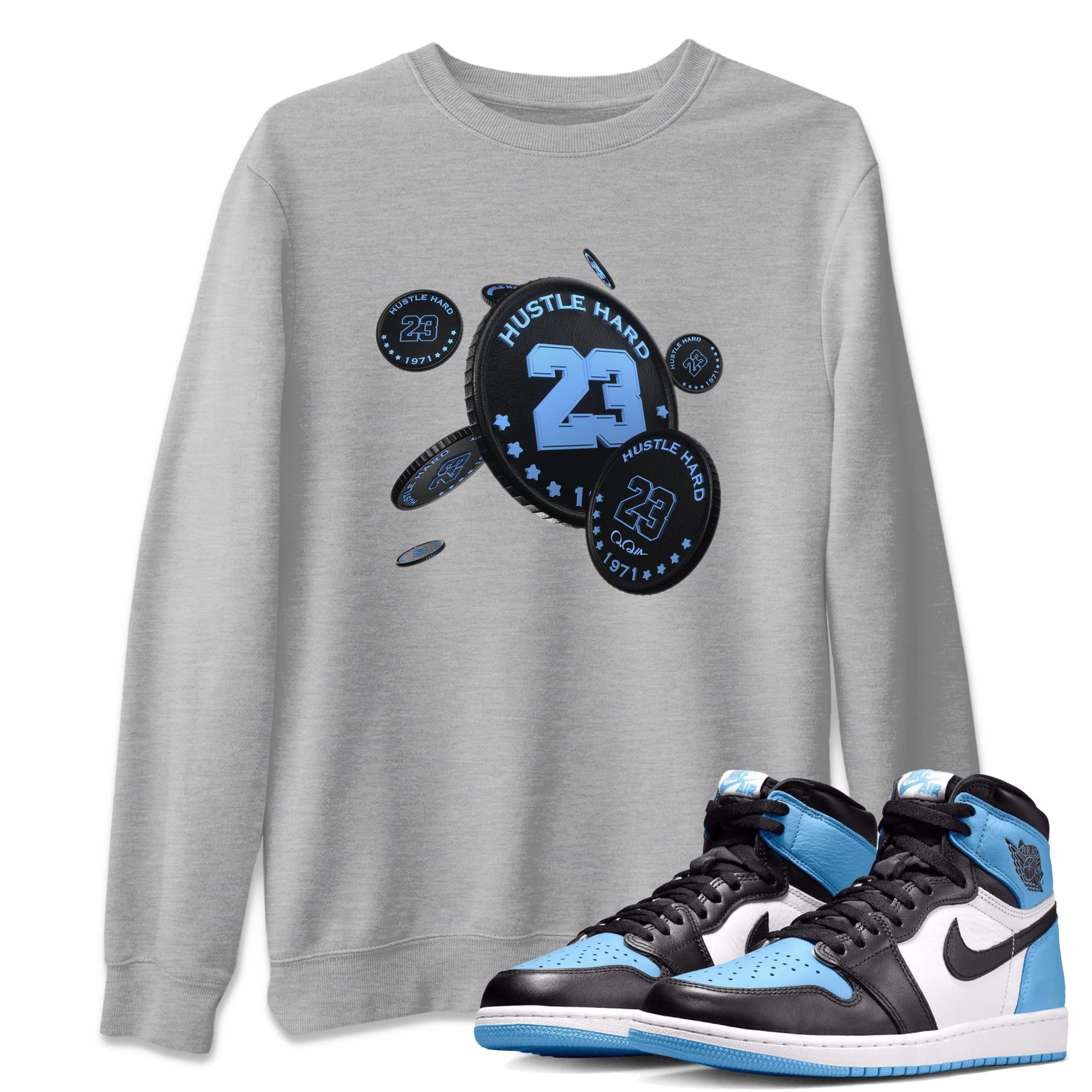 Coin Drop Unisex Tops - Air Jordan 1 UNC Toe