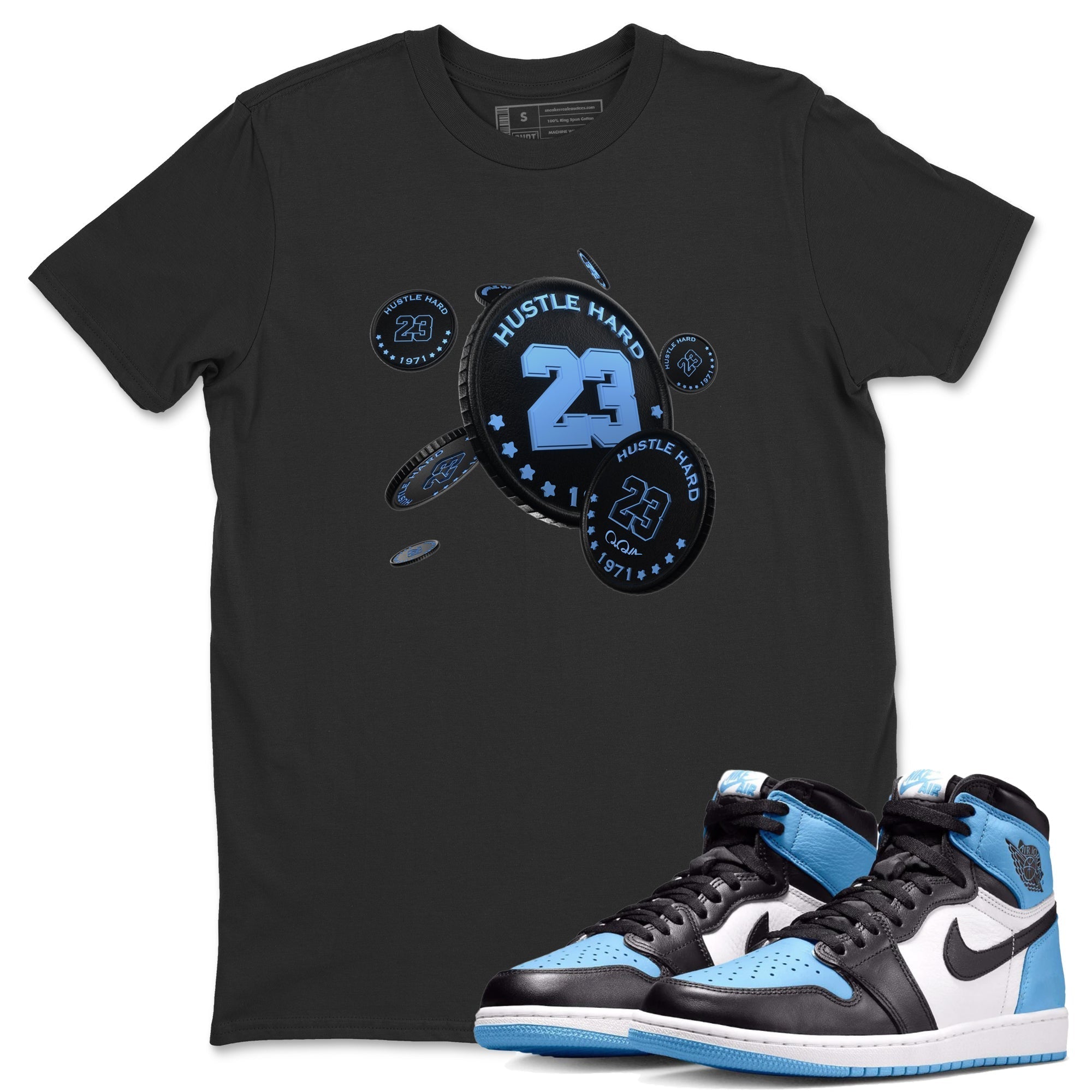 Coin Drop Unisex Tops - Air Jordan 1 UNC Toe