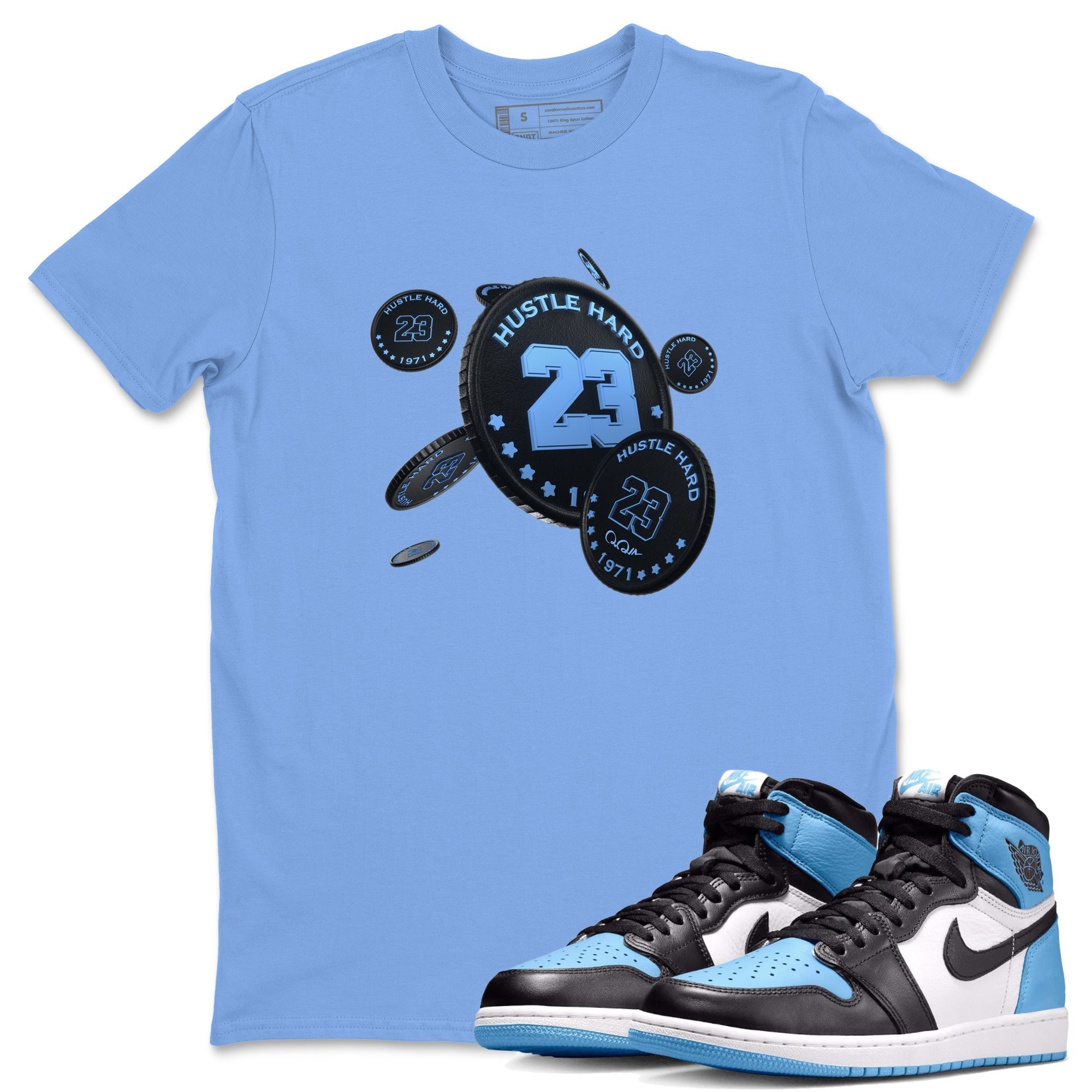 Coin Drop Unisex Tops - Air Jordan 1 UNC Toe
