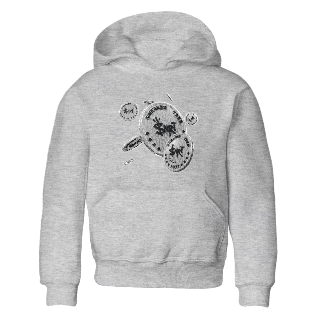 Coin Drop Kids Tops - Air Jordan 1 White Cement