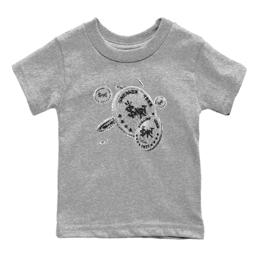 Coin Drop Kids Tops - Air Jordan 1 White Cement