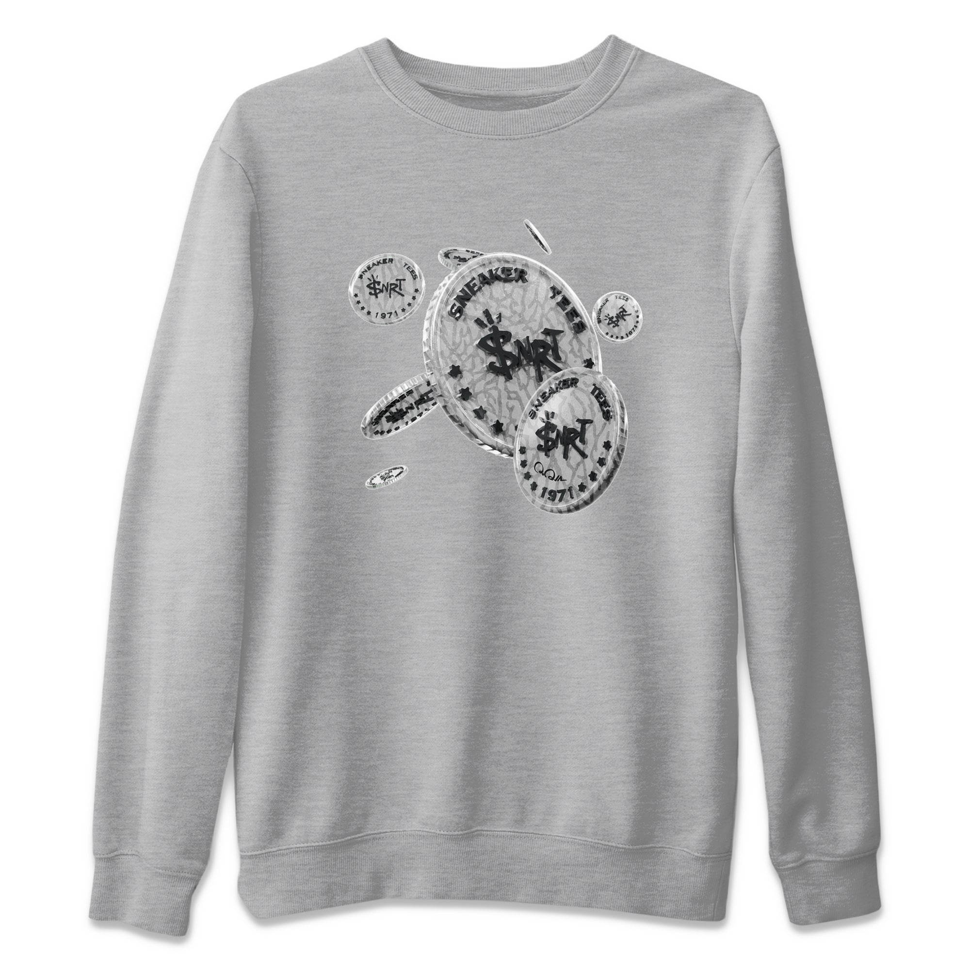 Coin Drop Unisex Tops - Air Jordan 1 White Cement
