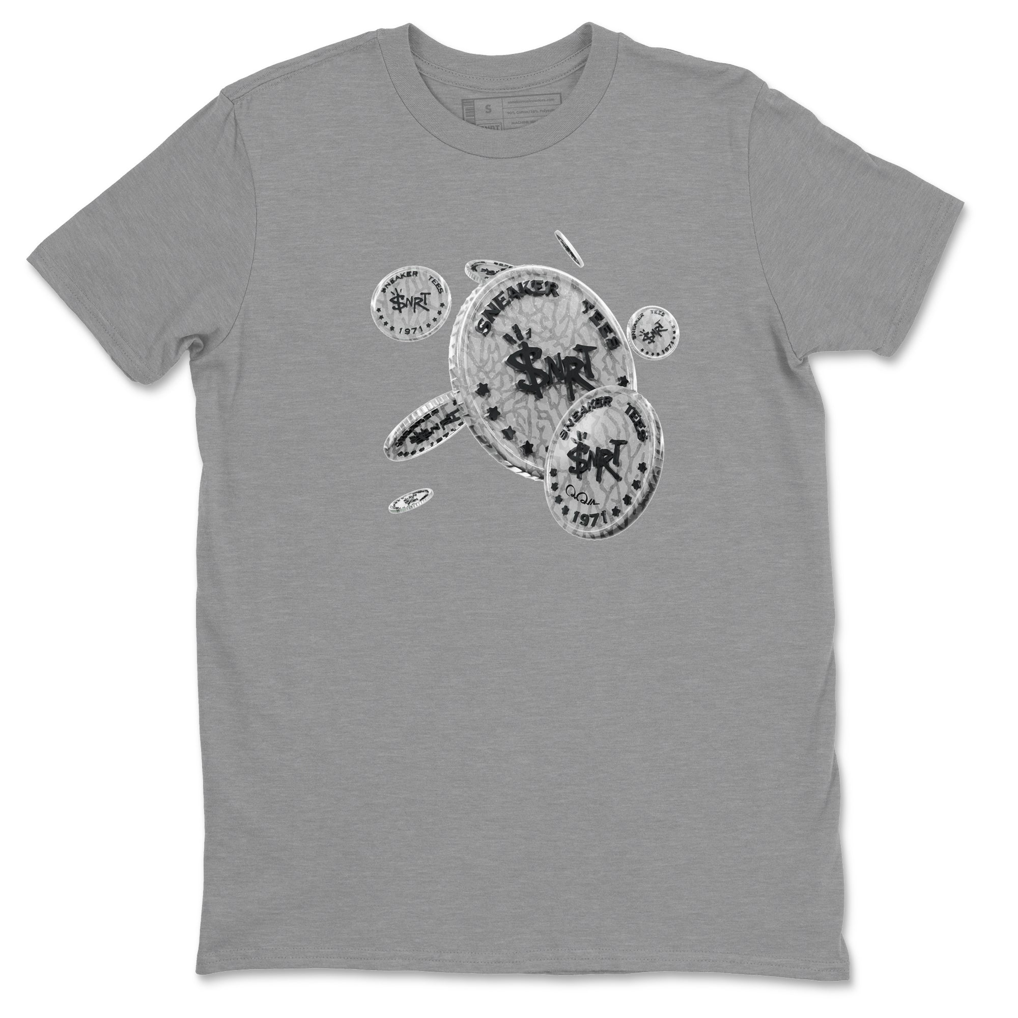 Coin Drop Unisex Tops - Air Jordan 1 White Cement