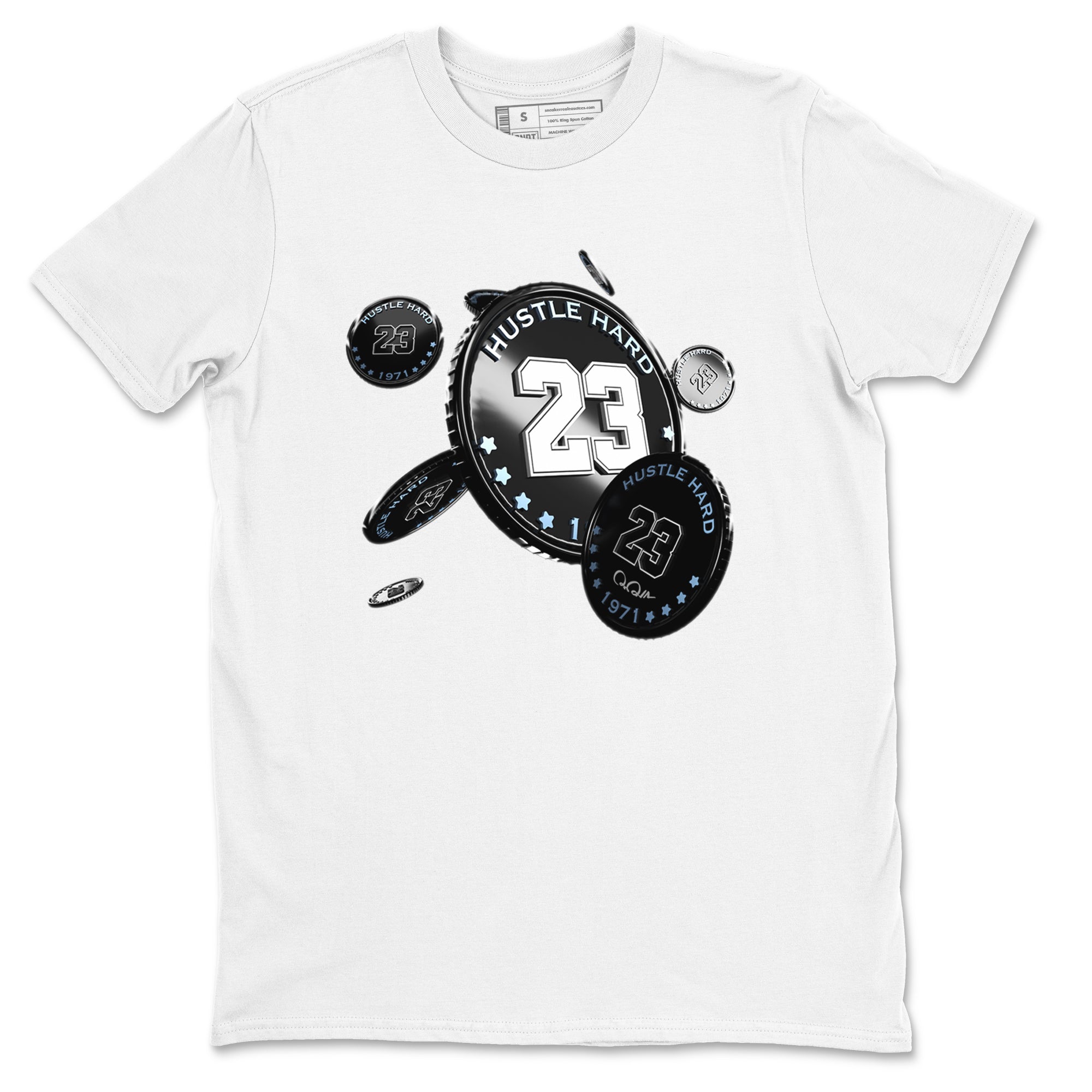 Coin Drop snkmatch Tee - Air Jordan 11 Black and Varsity Royal