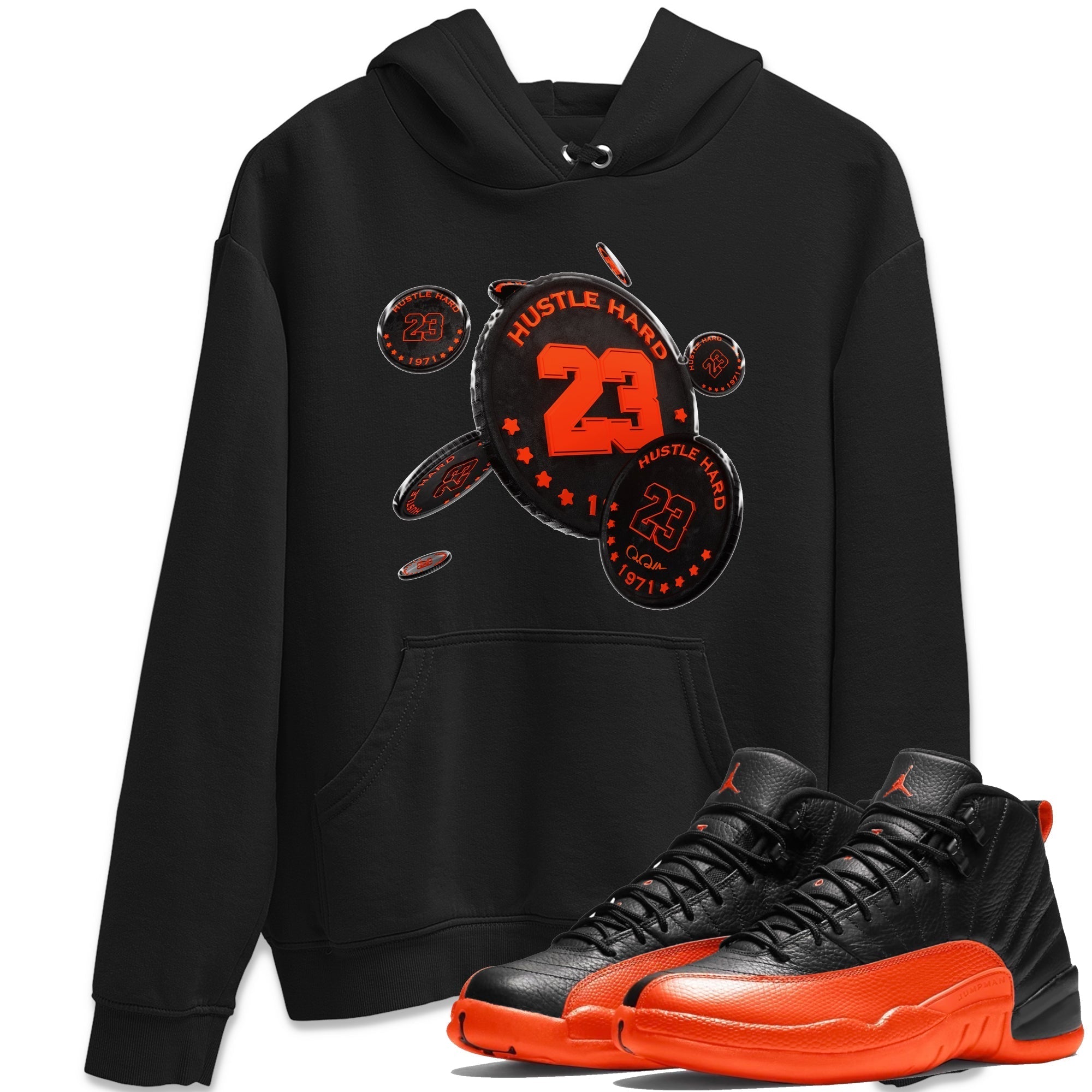 Coin Drop Unisex Tops - Air Jordan 12 Brilliant Orange