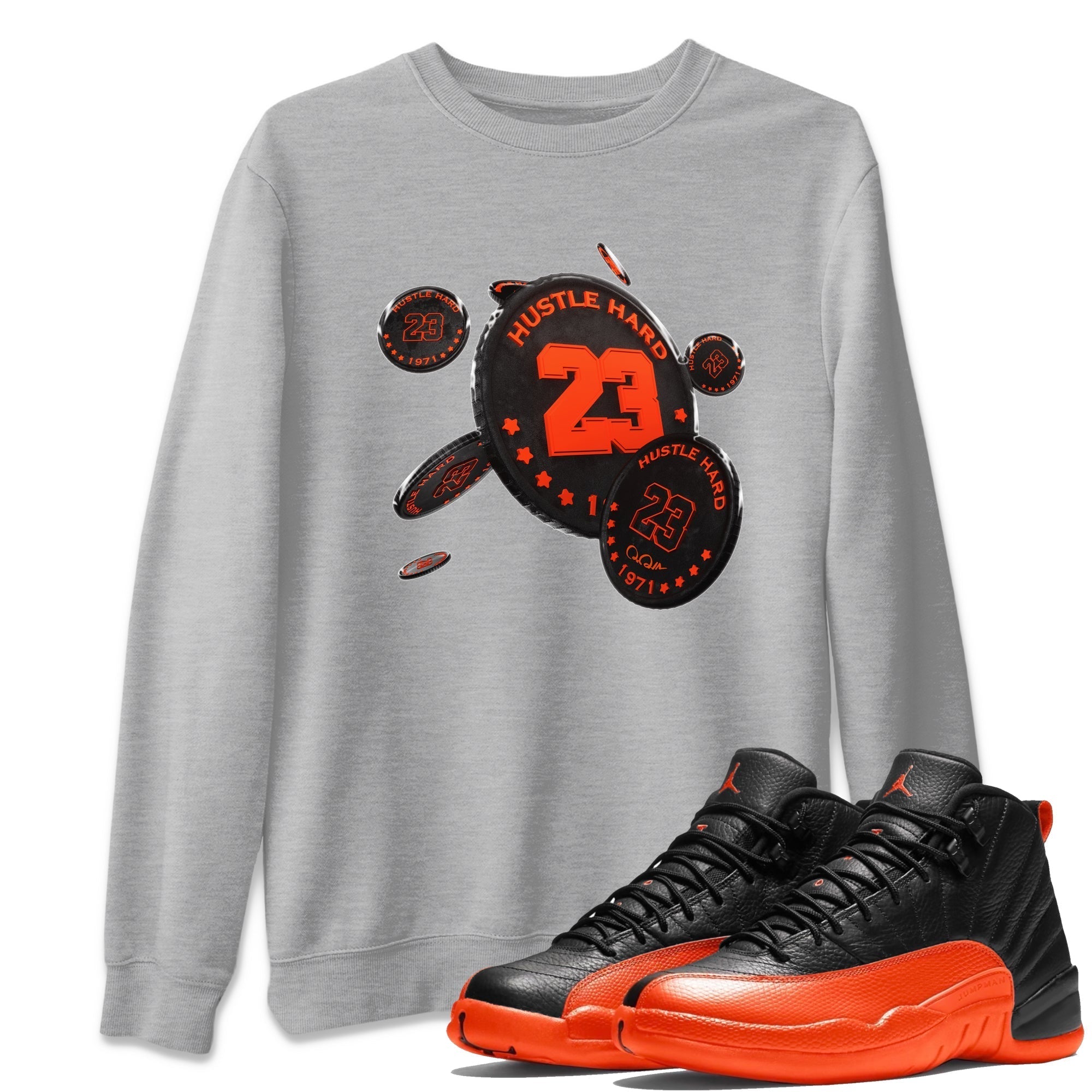 Coin Drop Unisex Tops - Air Jordan 12 Brilliant Orange
