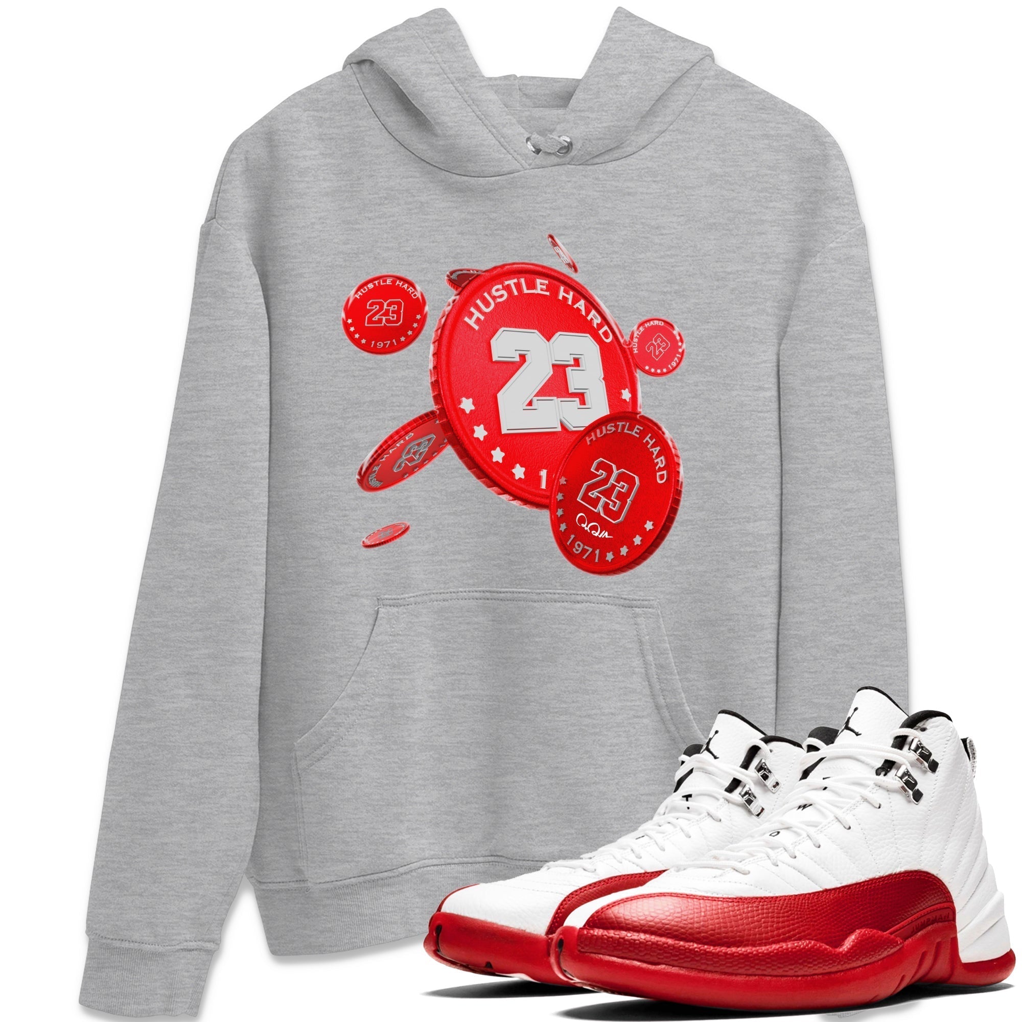 Coin Drop Unisex Tops - Air Jordan 12 Cherry