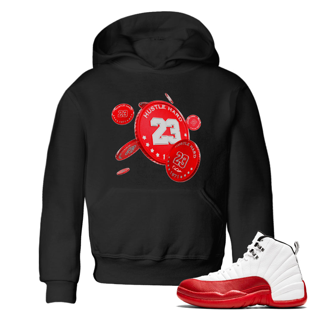 Coin Drop Kids Tops - Air Jordan 12 Cherry