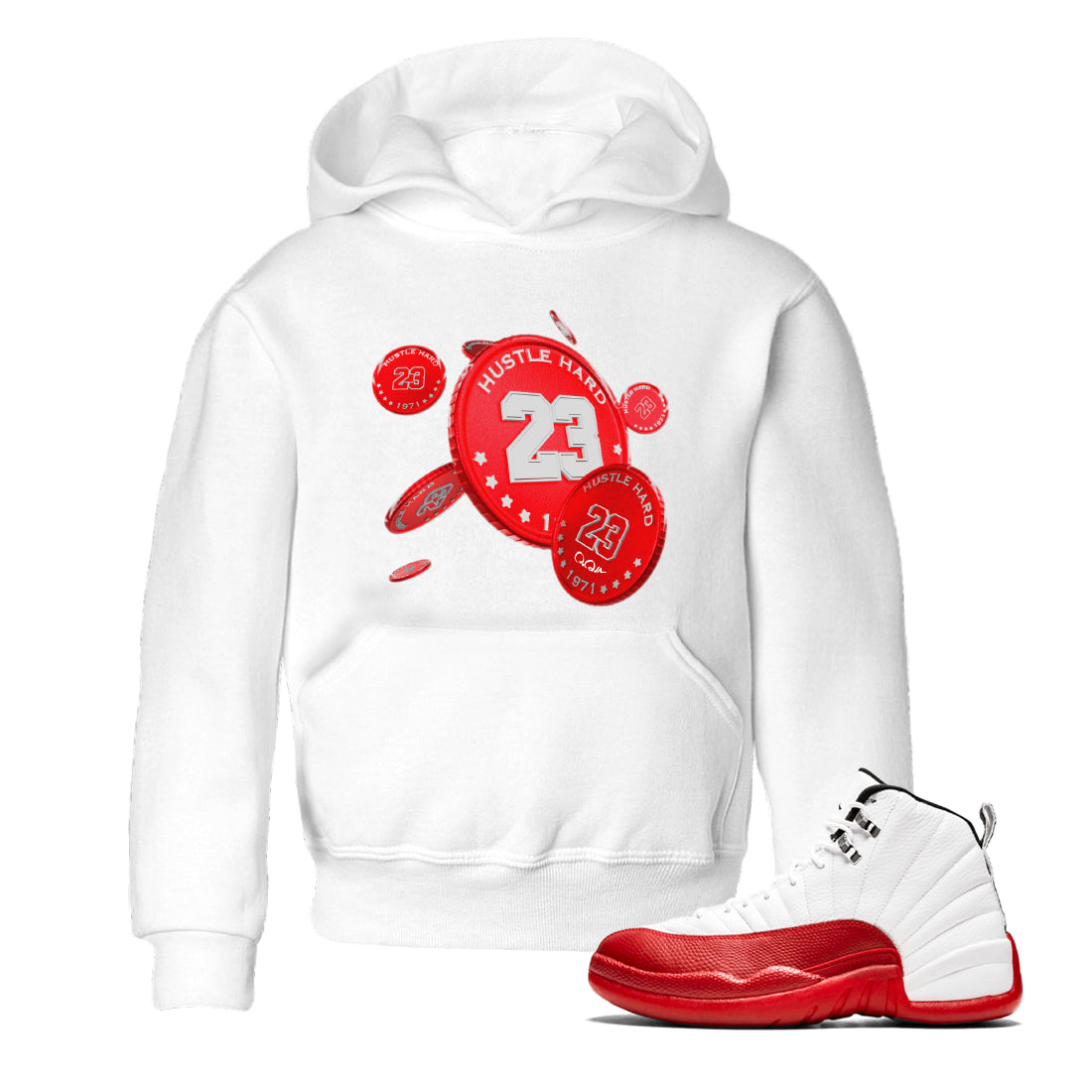Coin Drop Kids Tops - Air Jordan 12 Cherry
