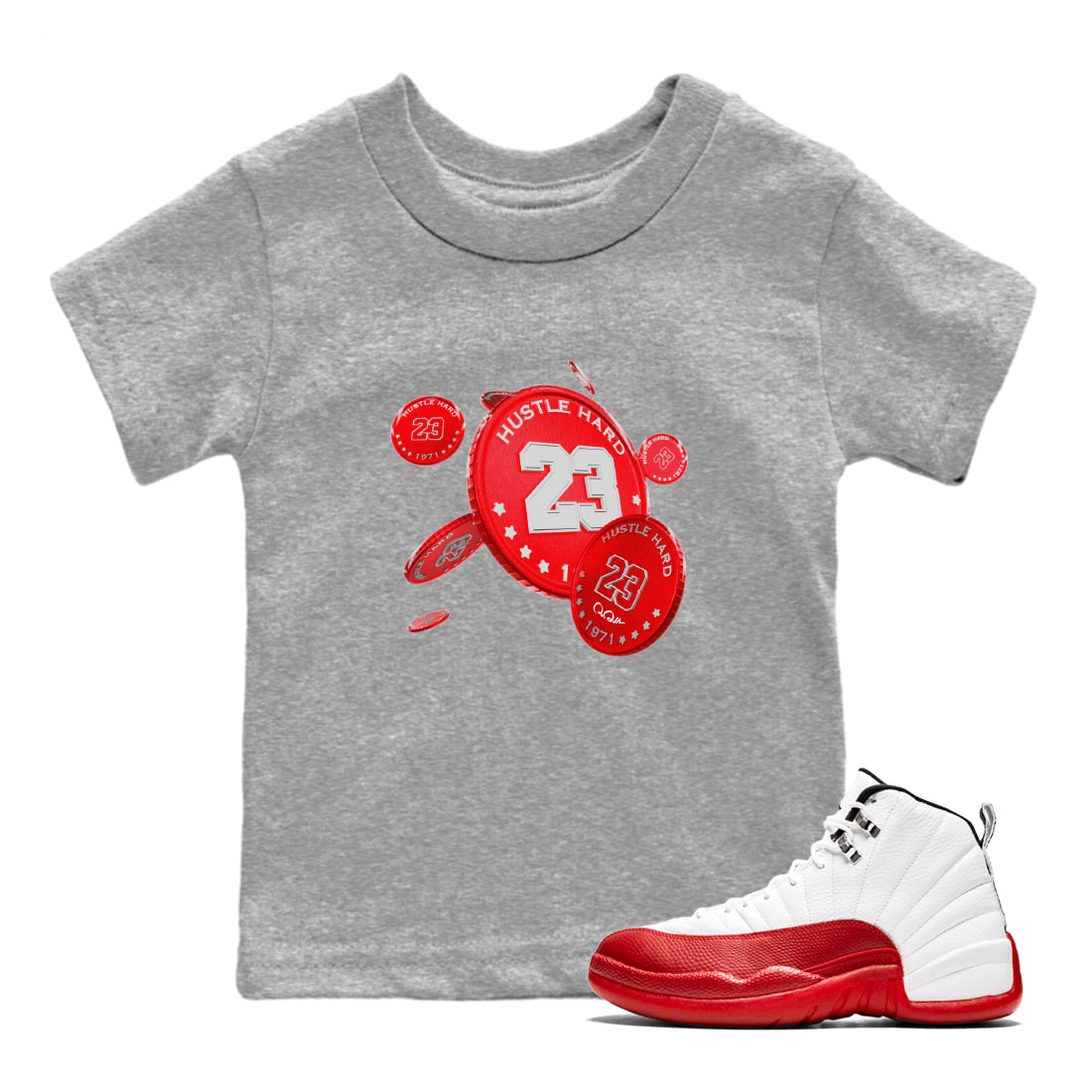 Coin Drop Kids Tops - Air Jordan 12 Cherry