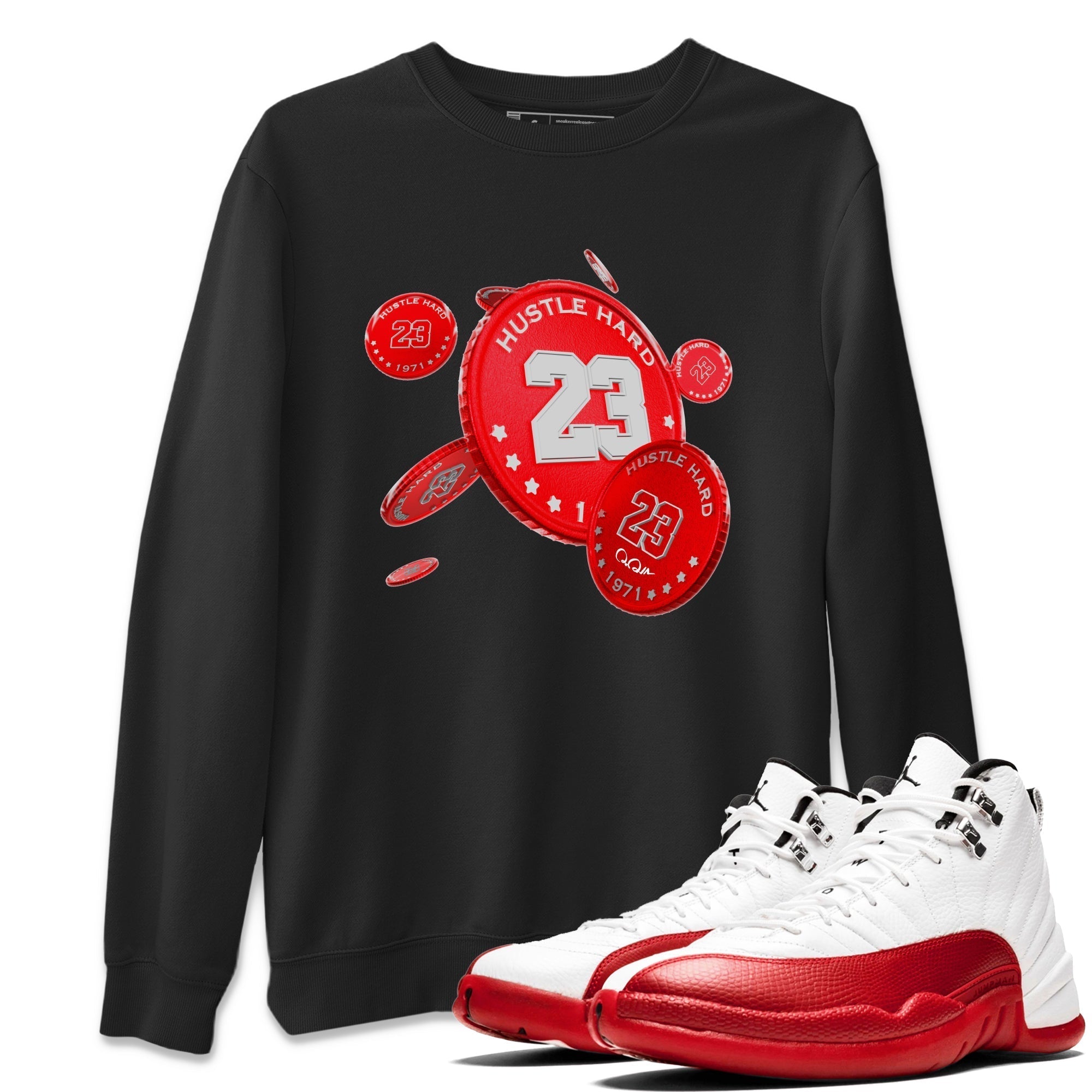 Coin Drop Unisex Tops - Air Jordan 12 Cherry
