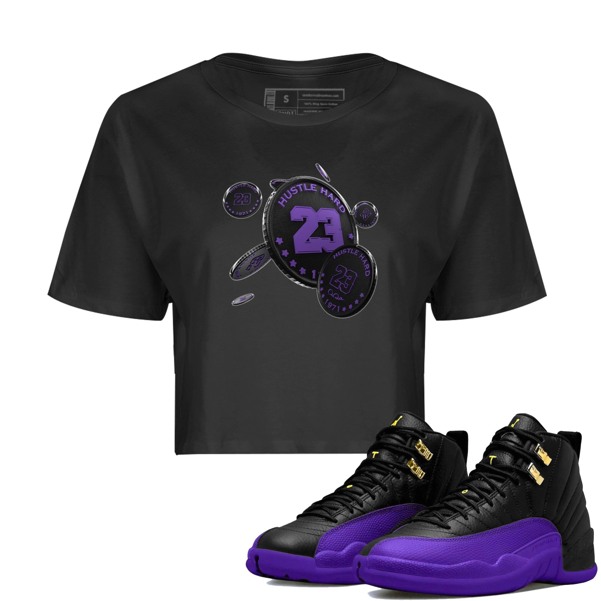 Coin Drop Women's Tops - Air Jordan 12 Field Purple