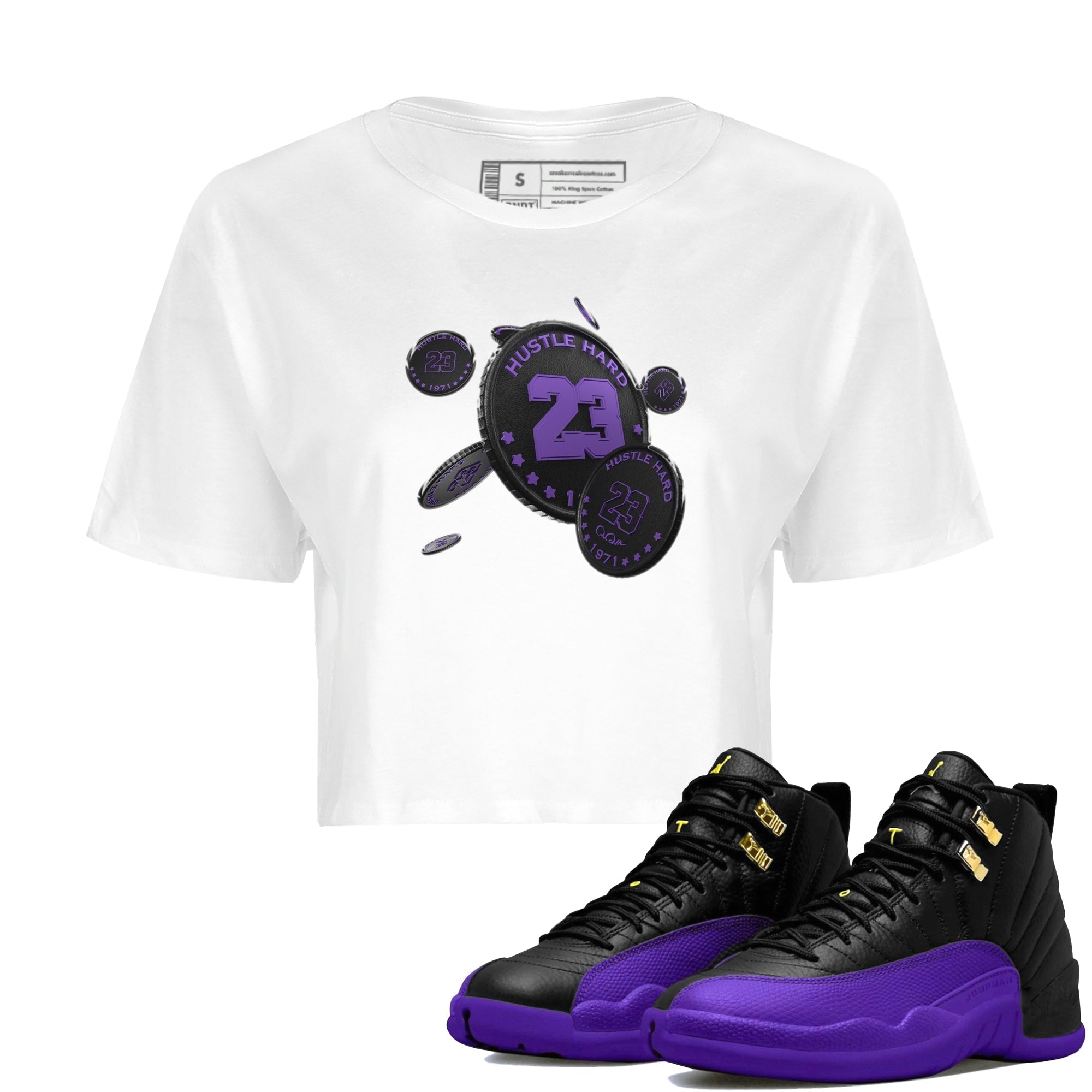 Coin Drop Women's Tops - Air Jordan 12 Field Purple