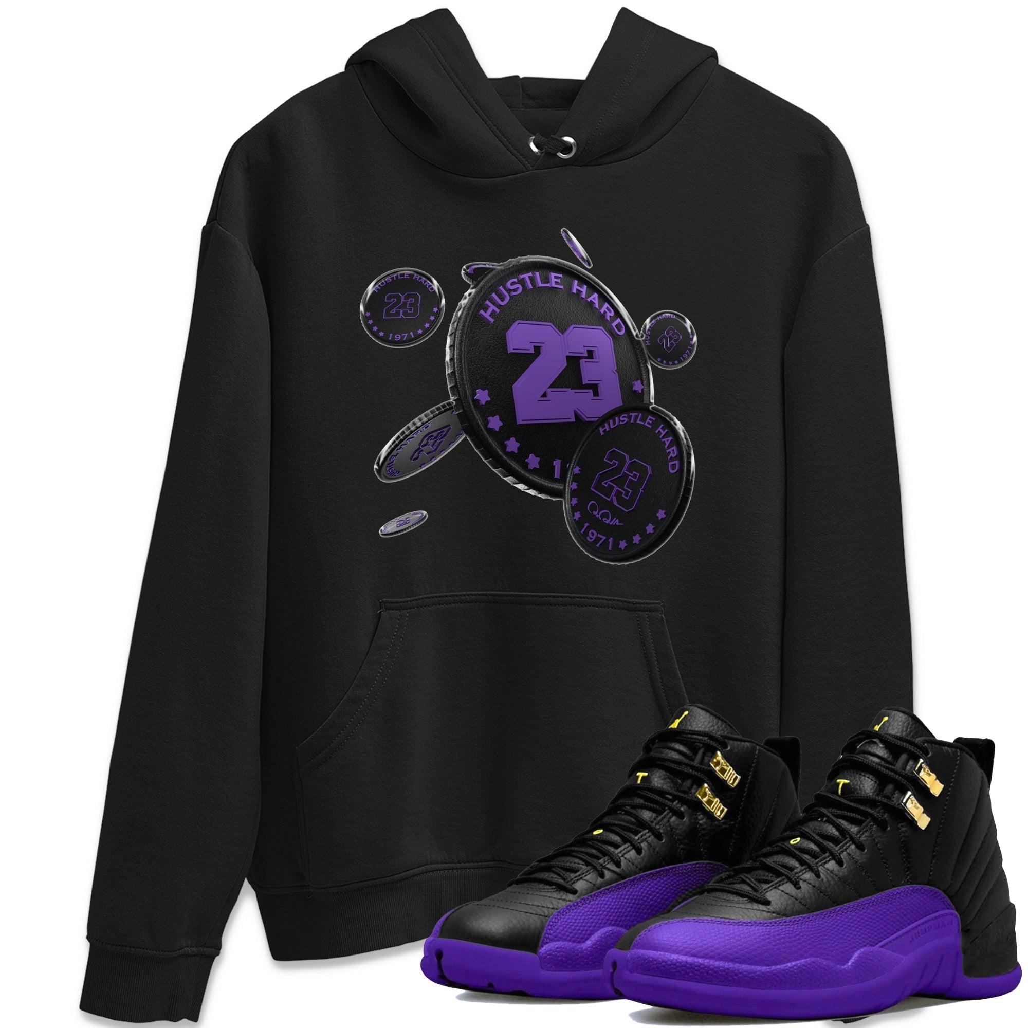 Coin Drop Unisex Tops - Air Jordan 12 Field Purple