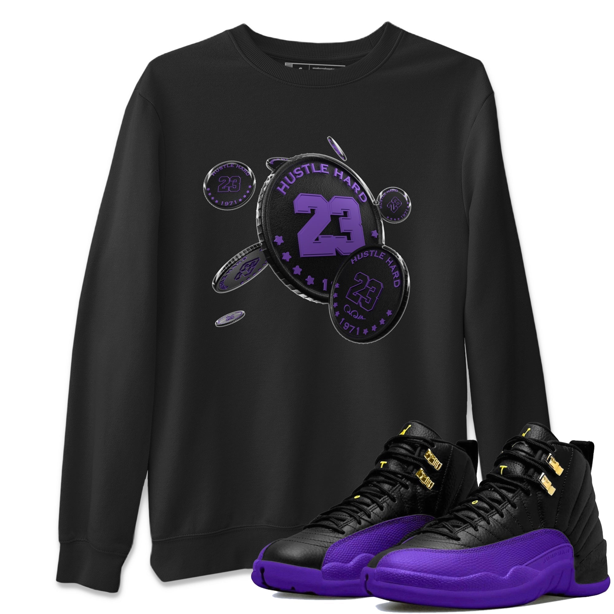 Coin Drop Unisex Tops - Air Jordan 12 Field Purple