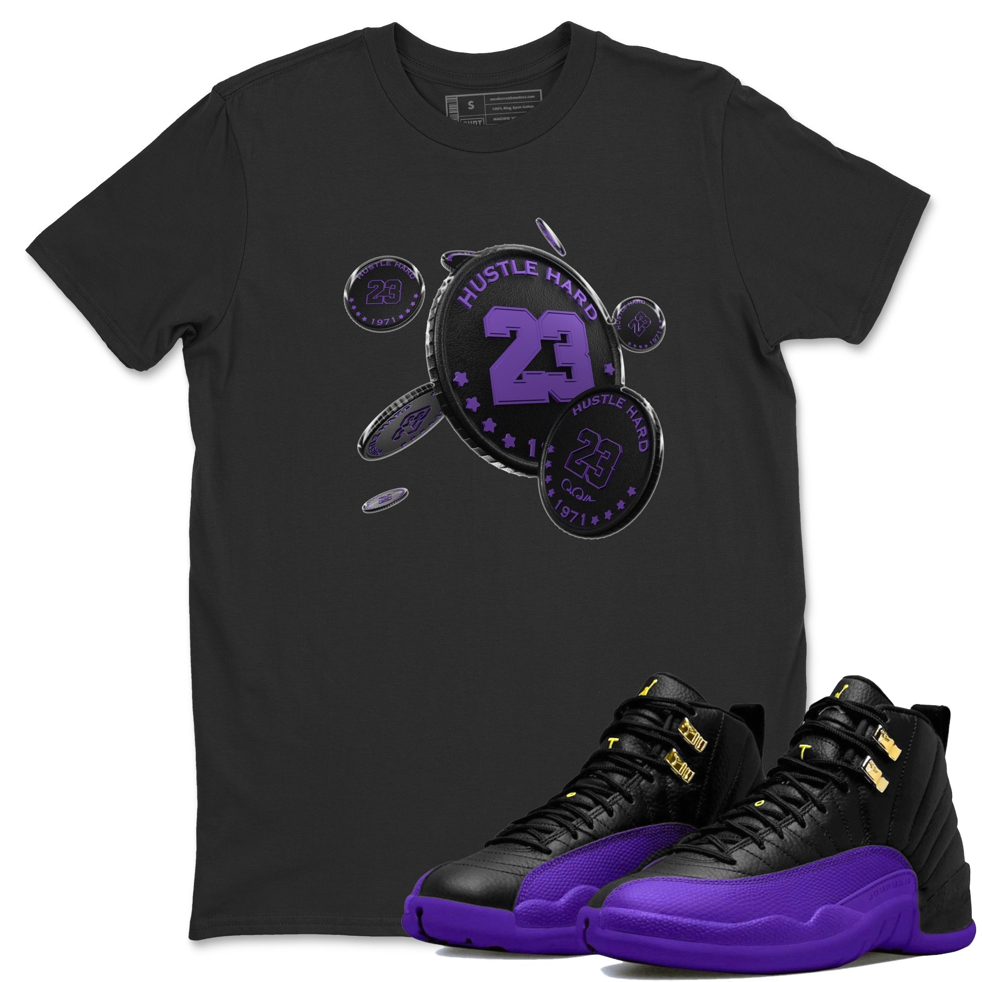 Coin Drop Unisex Tops - Air Jordan 12 Field Purple