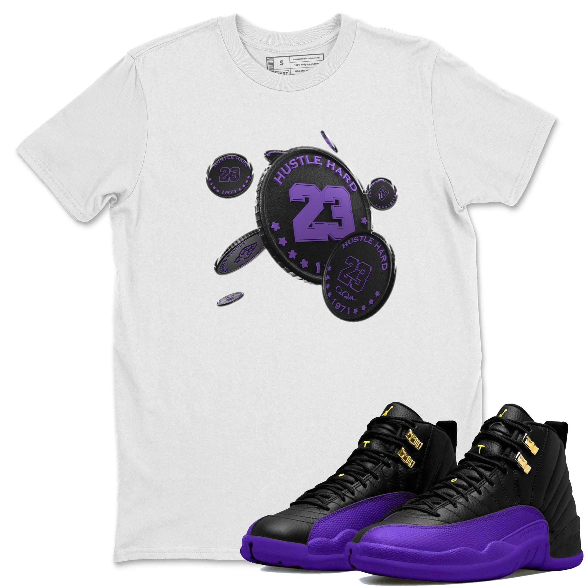 Coin Drop Unisex Tops - Air Jordan 12 Field Purple