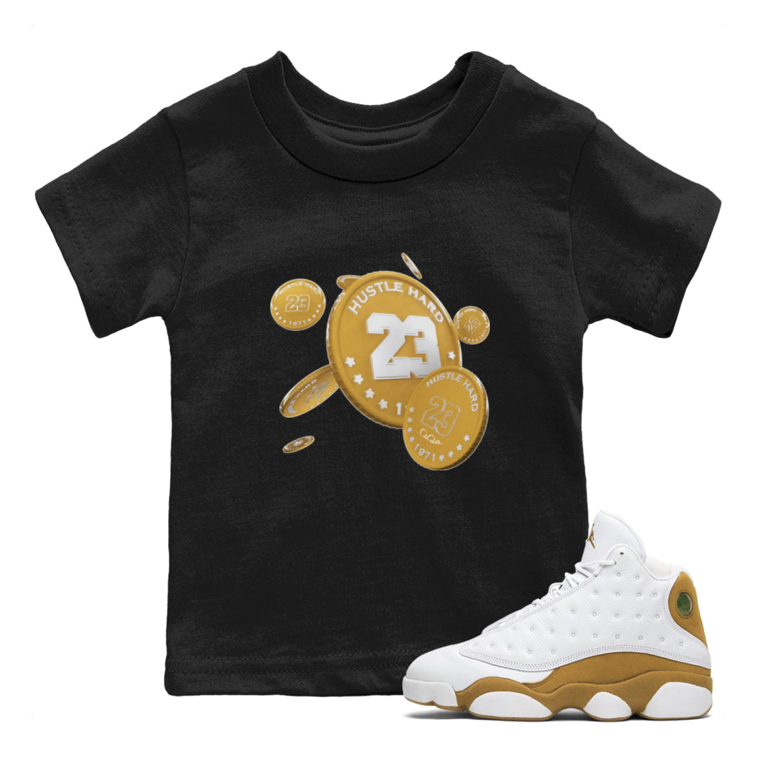 Coin Drop Kids Tops - Air Jordan 13 Wheat
