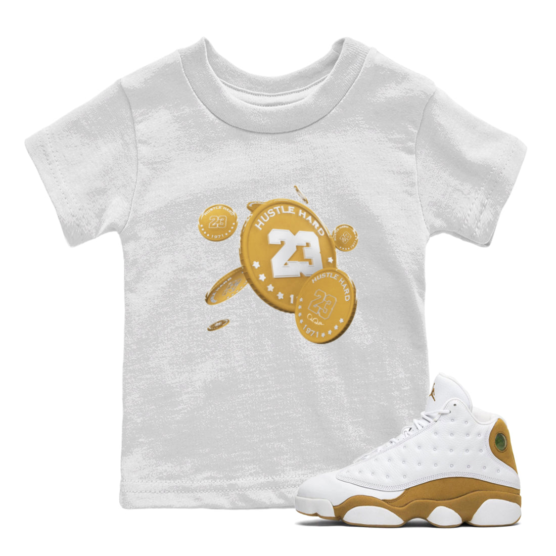 Coin Drop Kids Tops - Air Jordan 13 Wheat