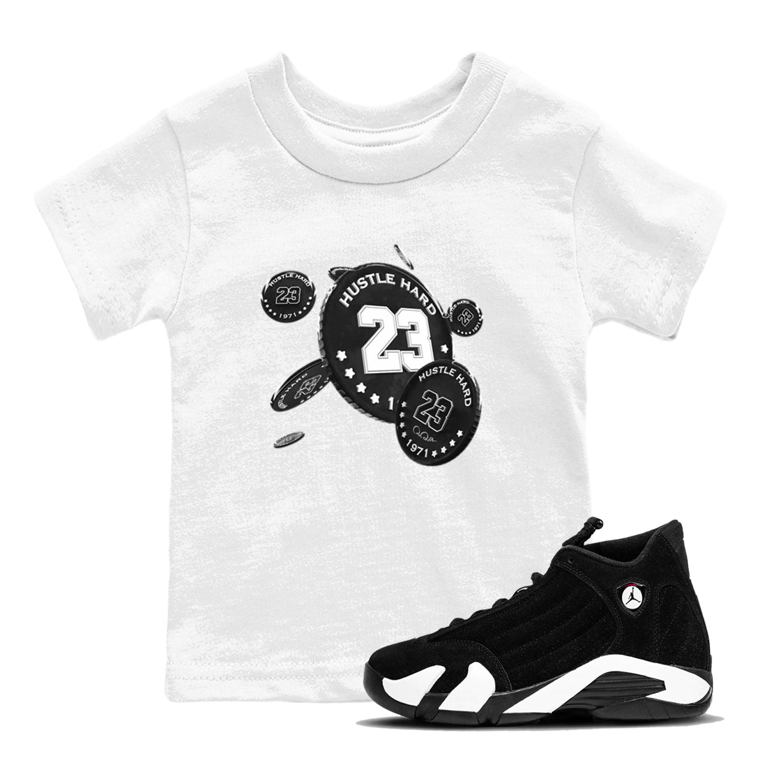 Coin Drop snkmatch Tee Kids - Air Jordan 14 Panda