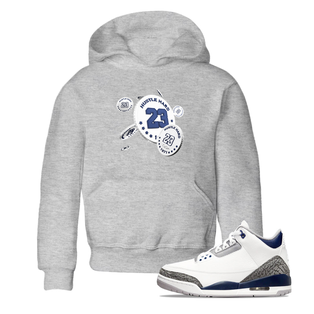 Coin Drop snkmatch Tees Kids - Air Jordan 3 Midnight Navy 2023
