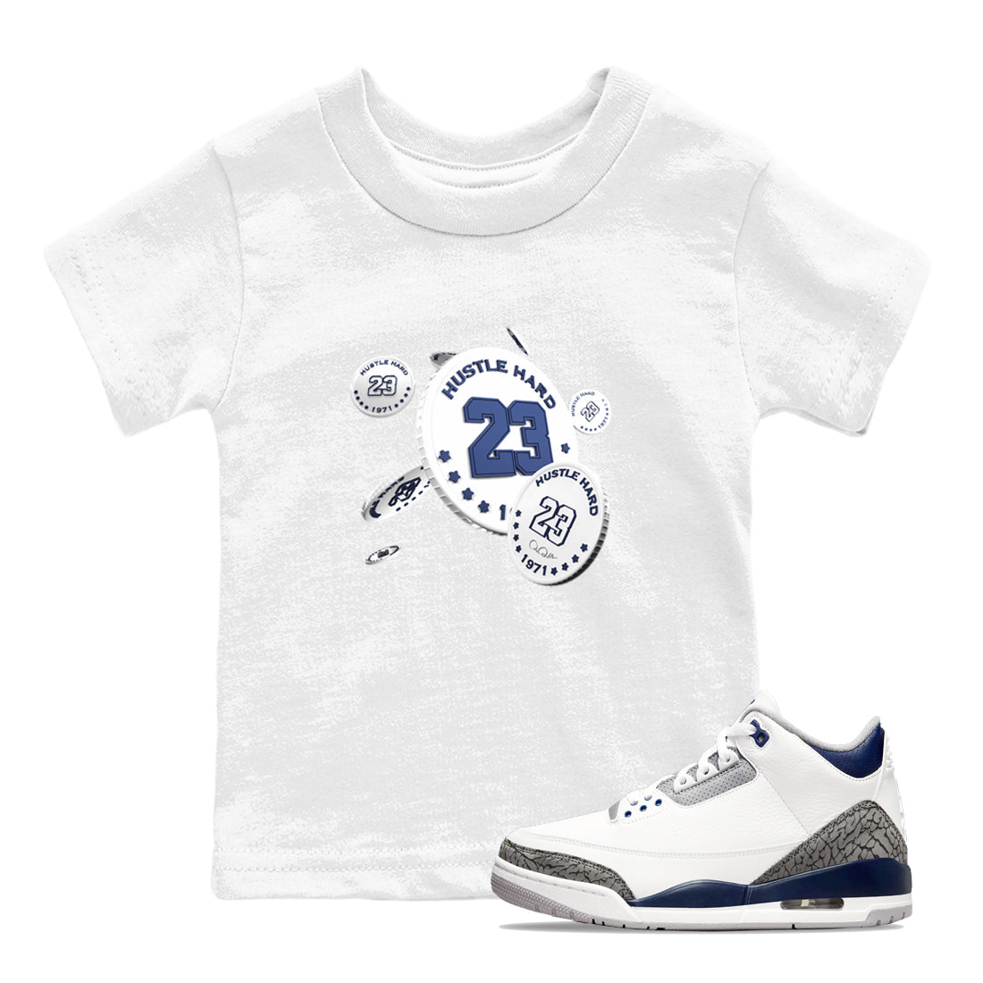 Coin Drop snkmatch Tees Kids - Air Jordan 3 Midnight Navy 2023