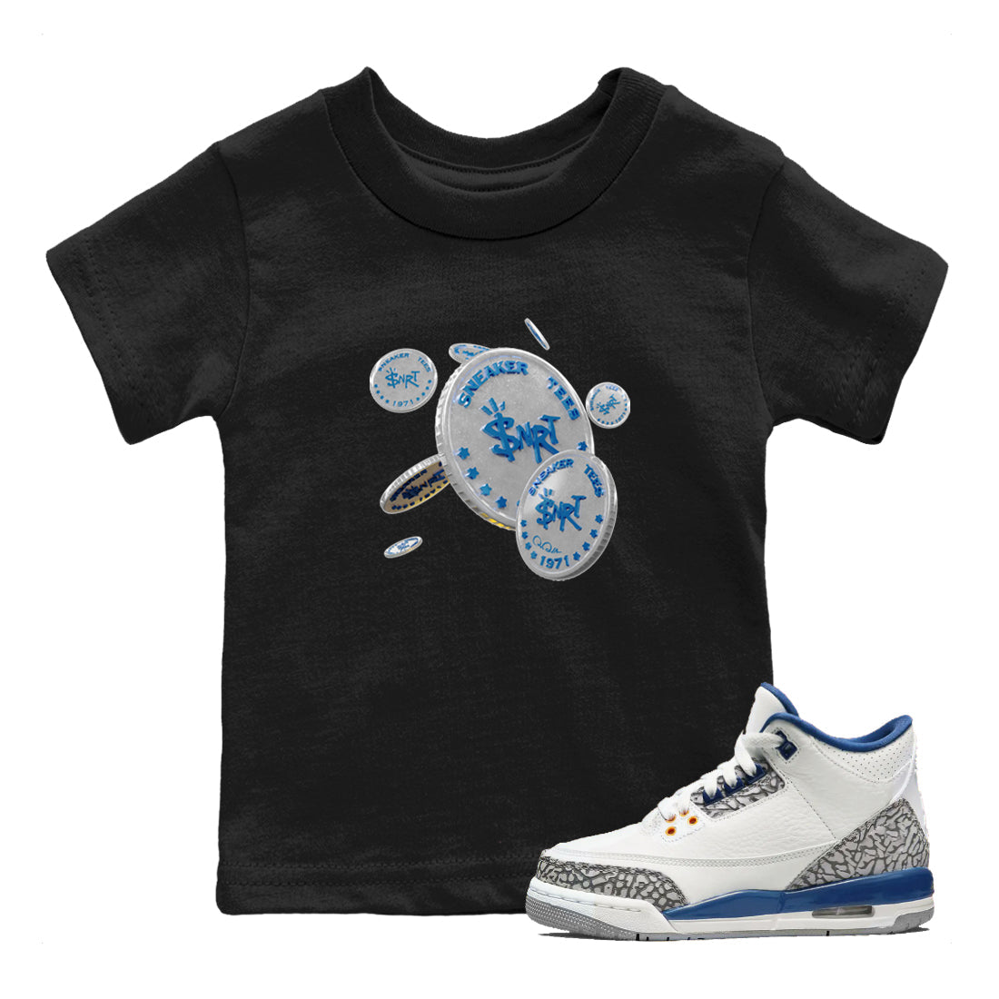 Coin Drop Kids Tops - Air Jordan 3 Wizards