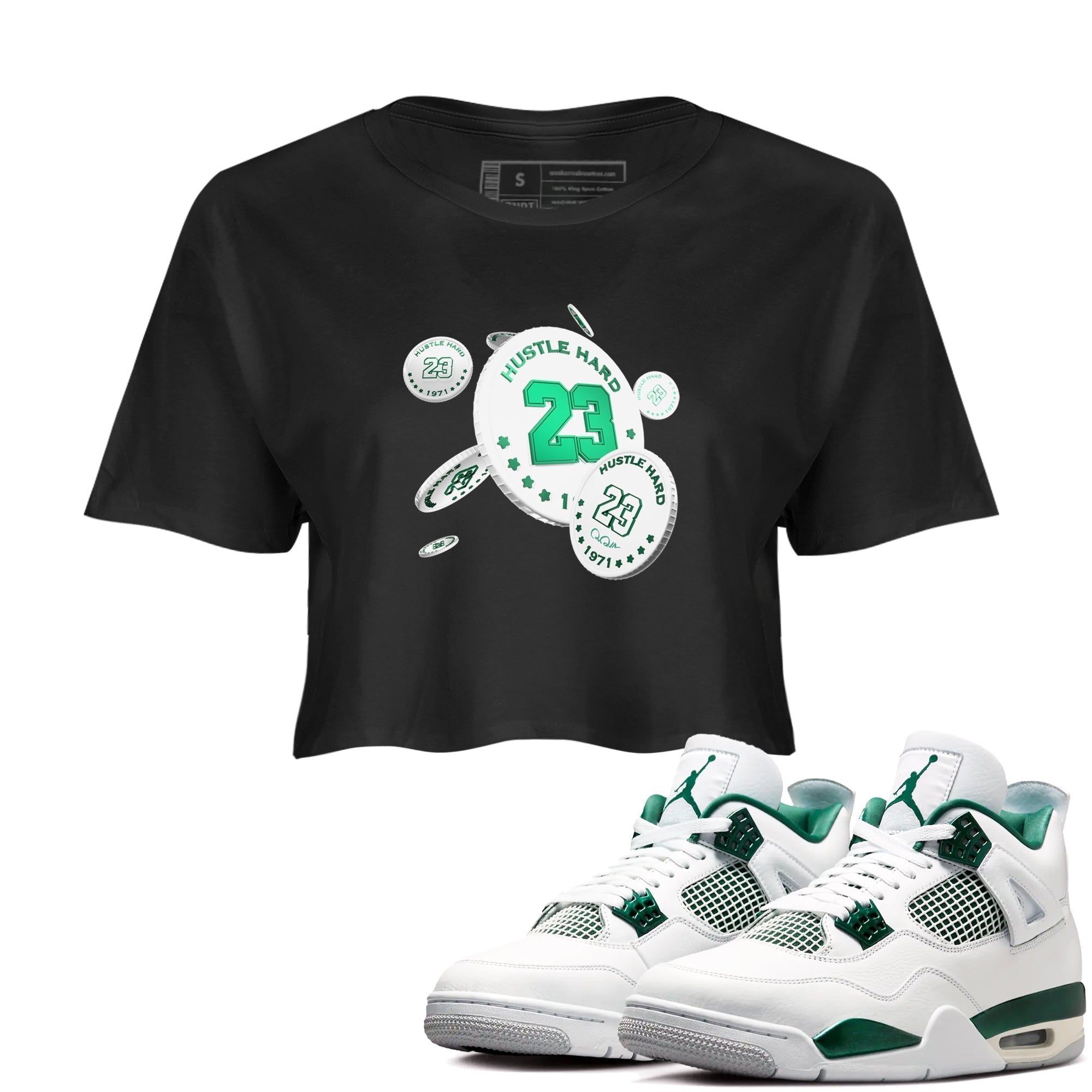 Coin Drop snkmatch Women's Top - Air Jordan 4 Oxidized Green