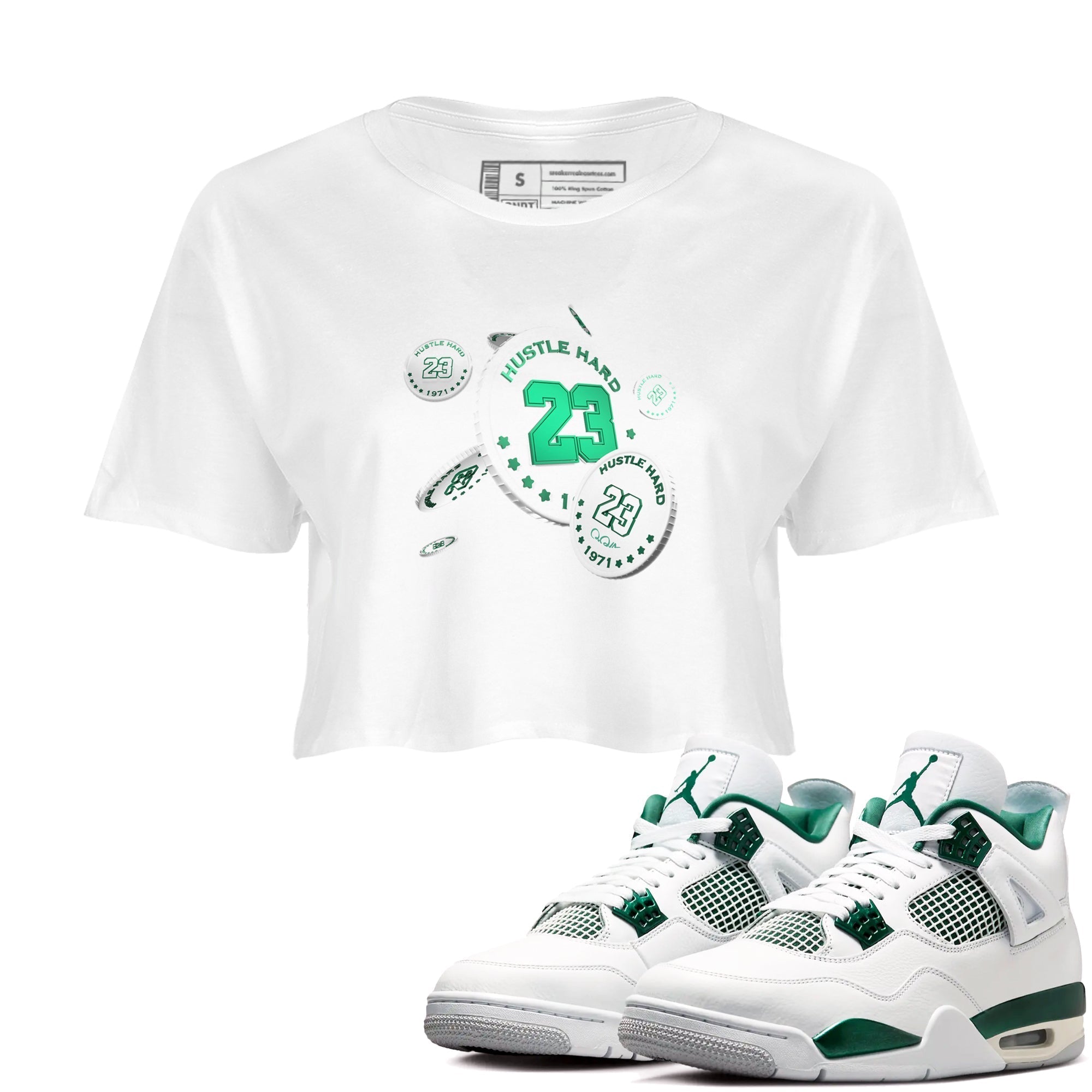 Coin Drop snkmatch Women's Top - Air Jordan 4 Oxidized Green